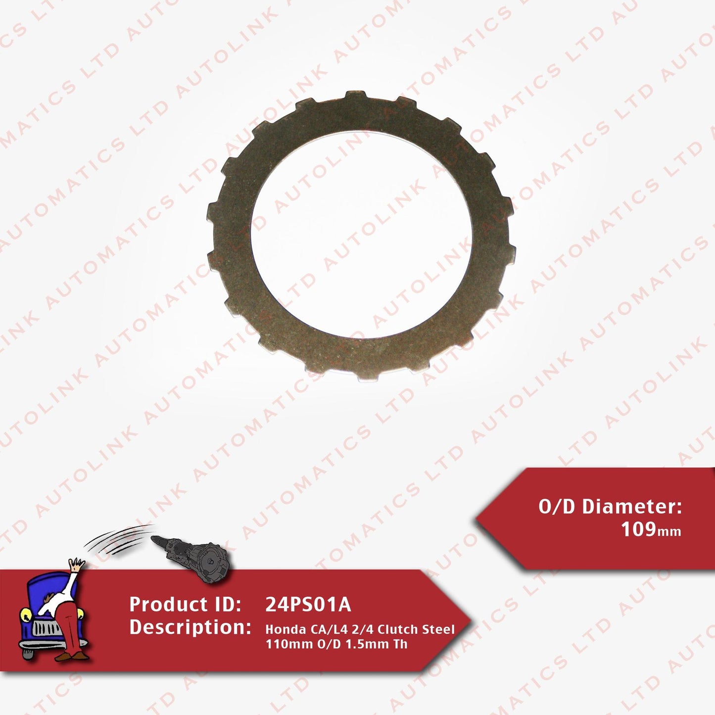 Honda CA/L4 2/4 Clutch Steel 110mm O/D 1.5mm Th