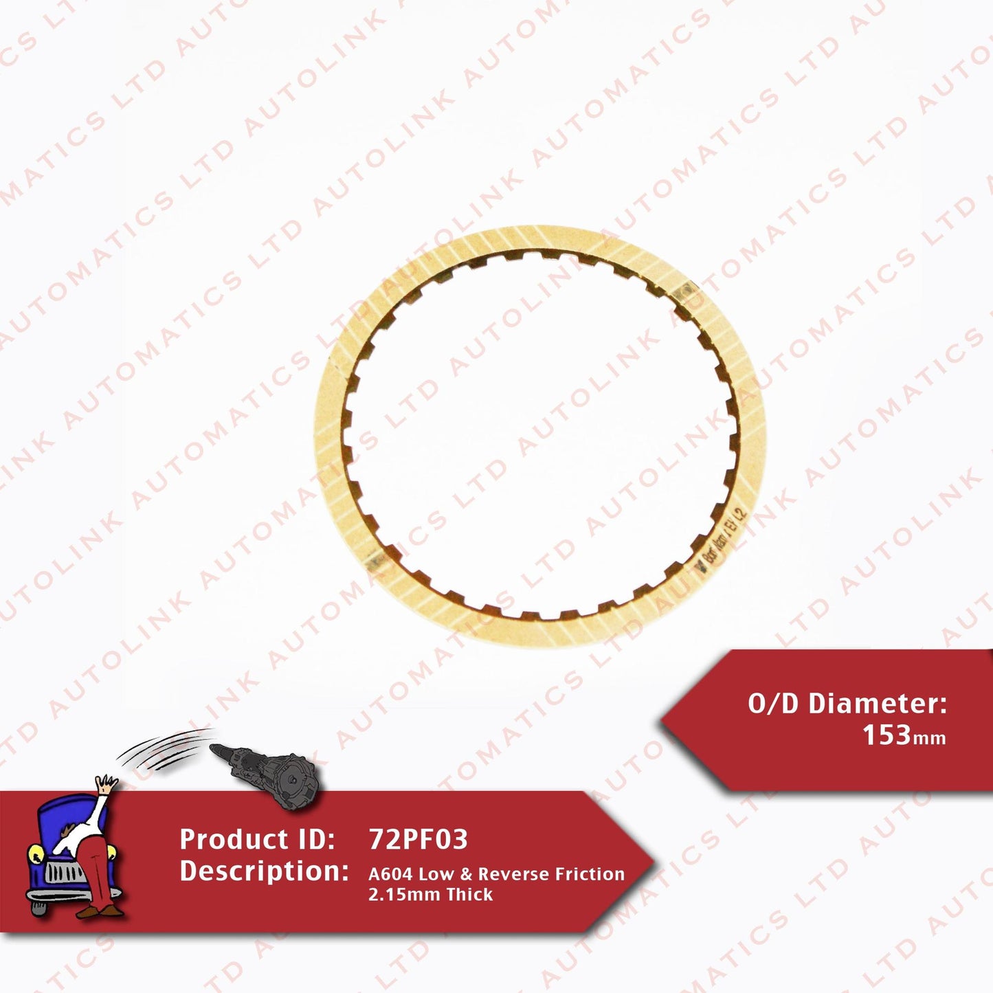 A604 Low & Reverse Friction 2.15mm Thick