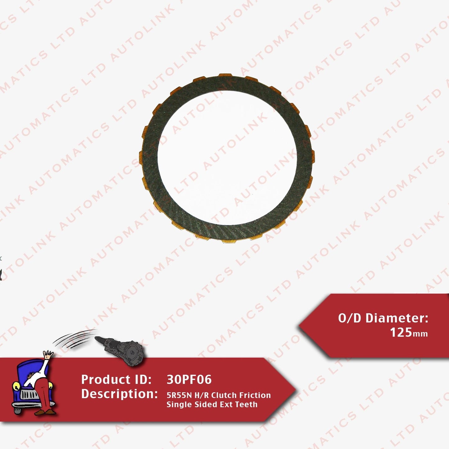 5R55N H/R Clutch Friction Single Sided Ext Teeth