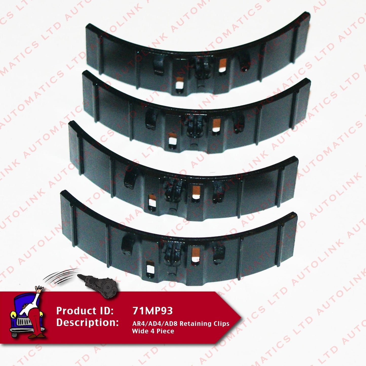 AR4/AD4/AD8 Retaining Clips Wide 4 Piece
