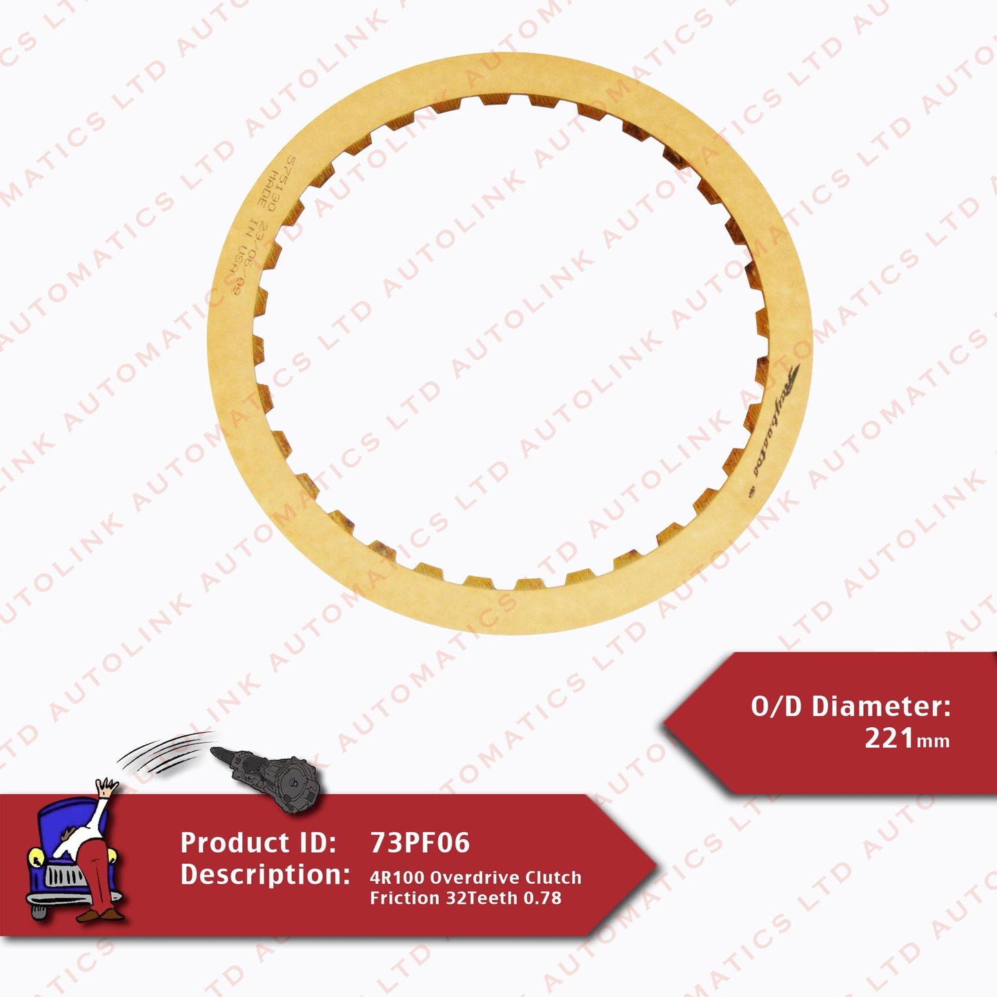 4R100 Overdrive Clutch Friction 32Teeth 0.78"