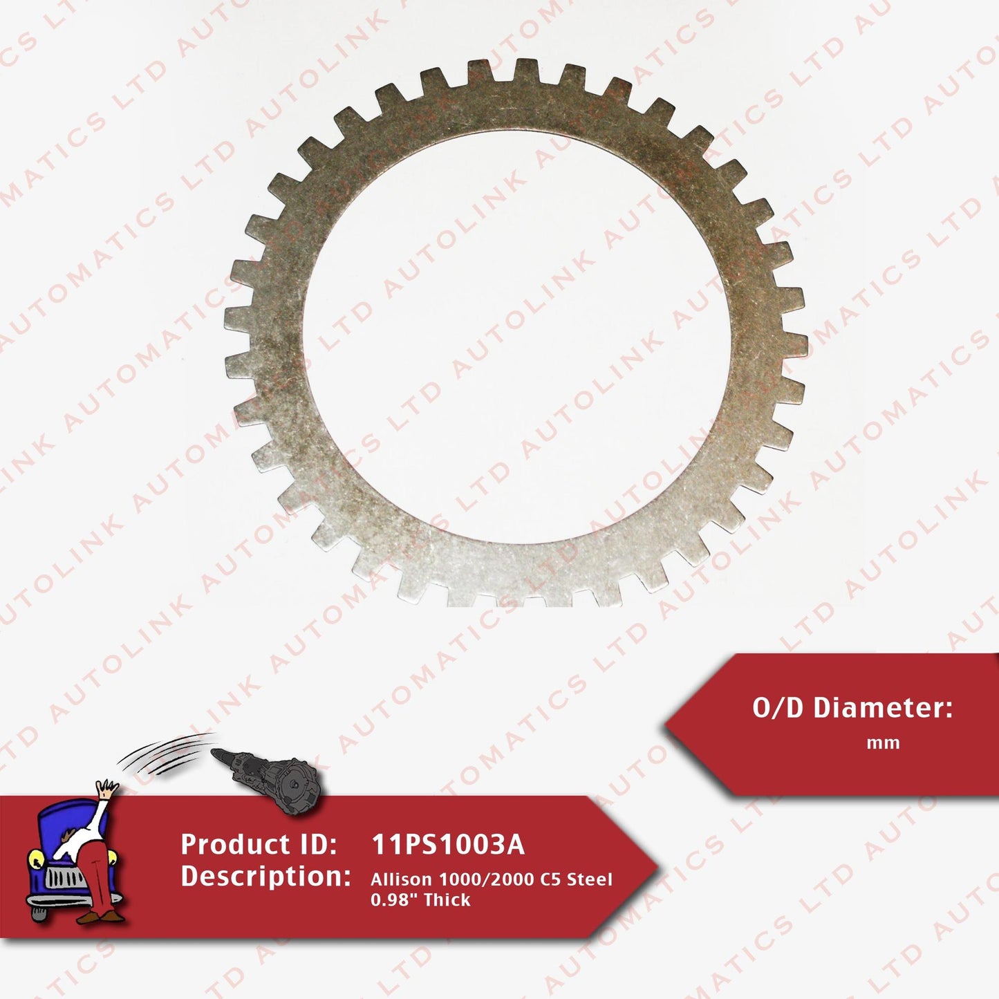 Allison 1000/2000 C5 Steel 0.98" Thick