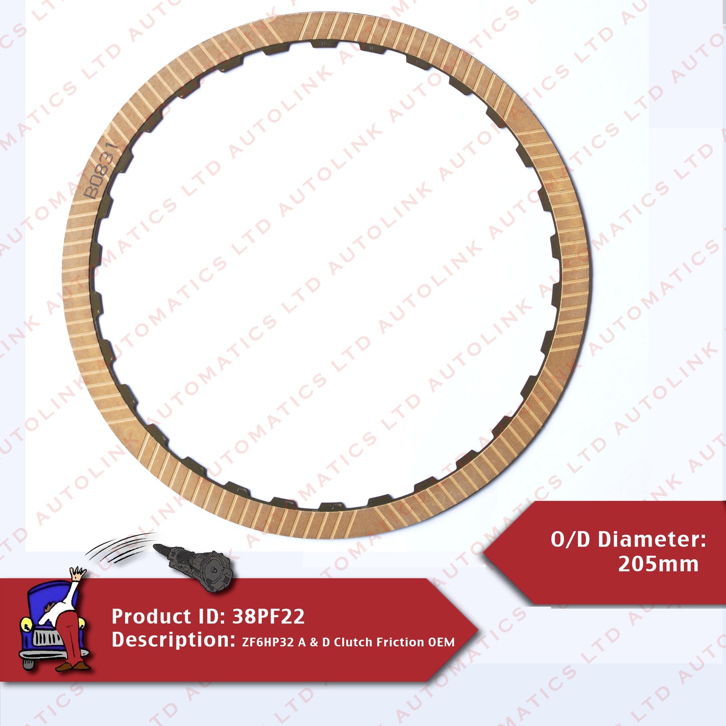 ZF6HP32 A & D Clutch Friction OEM