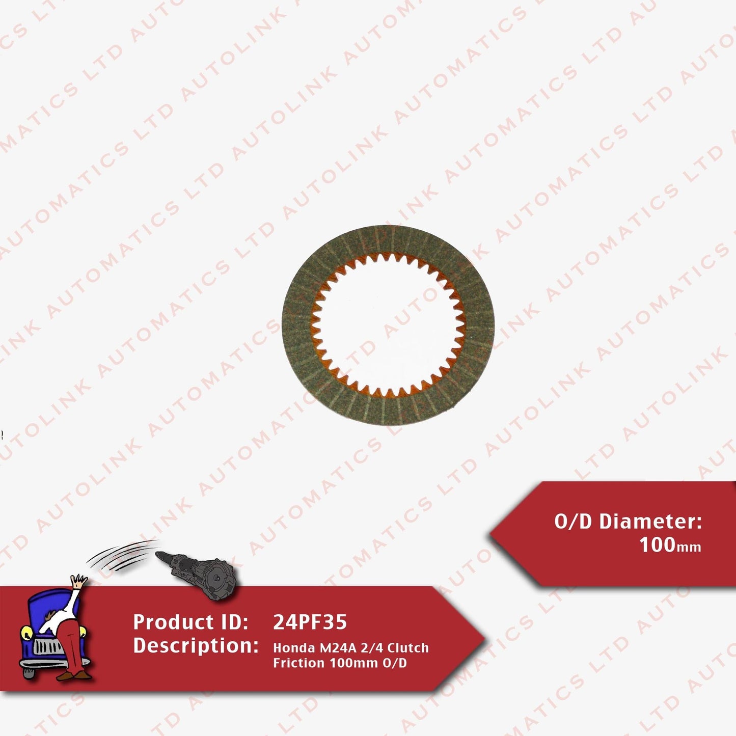 Honda M24A 2/4 Clutch Friction 100mm O/D
