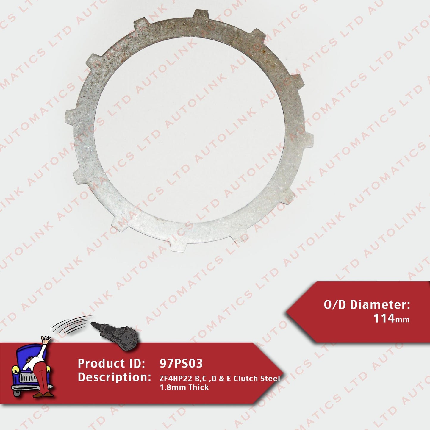 ZF4HP22 B,C ,D & E Clutch Steel 1.8mm Thick