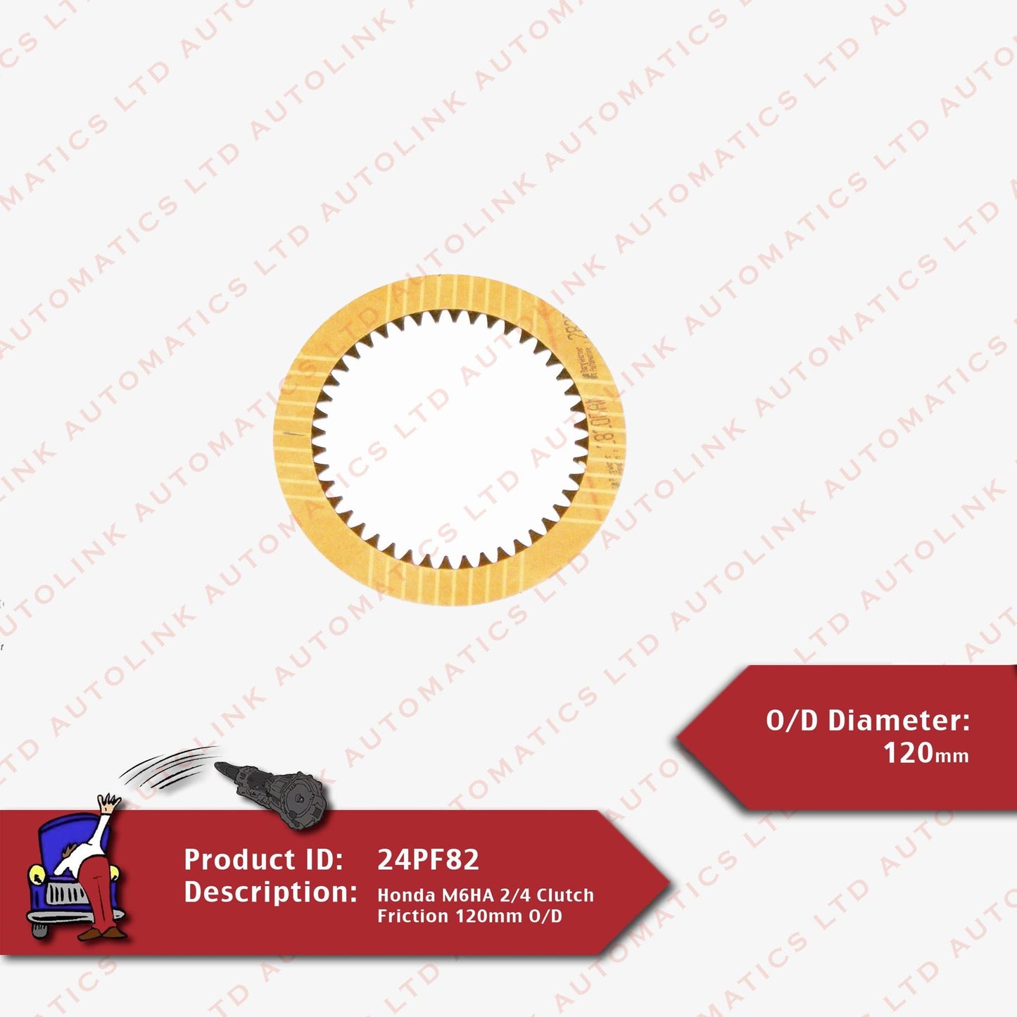 Honda M6HA 2/4 Clutch Friction 120mm O/D