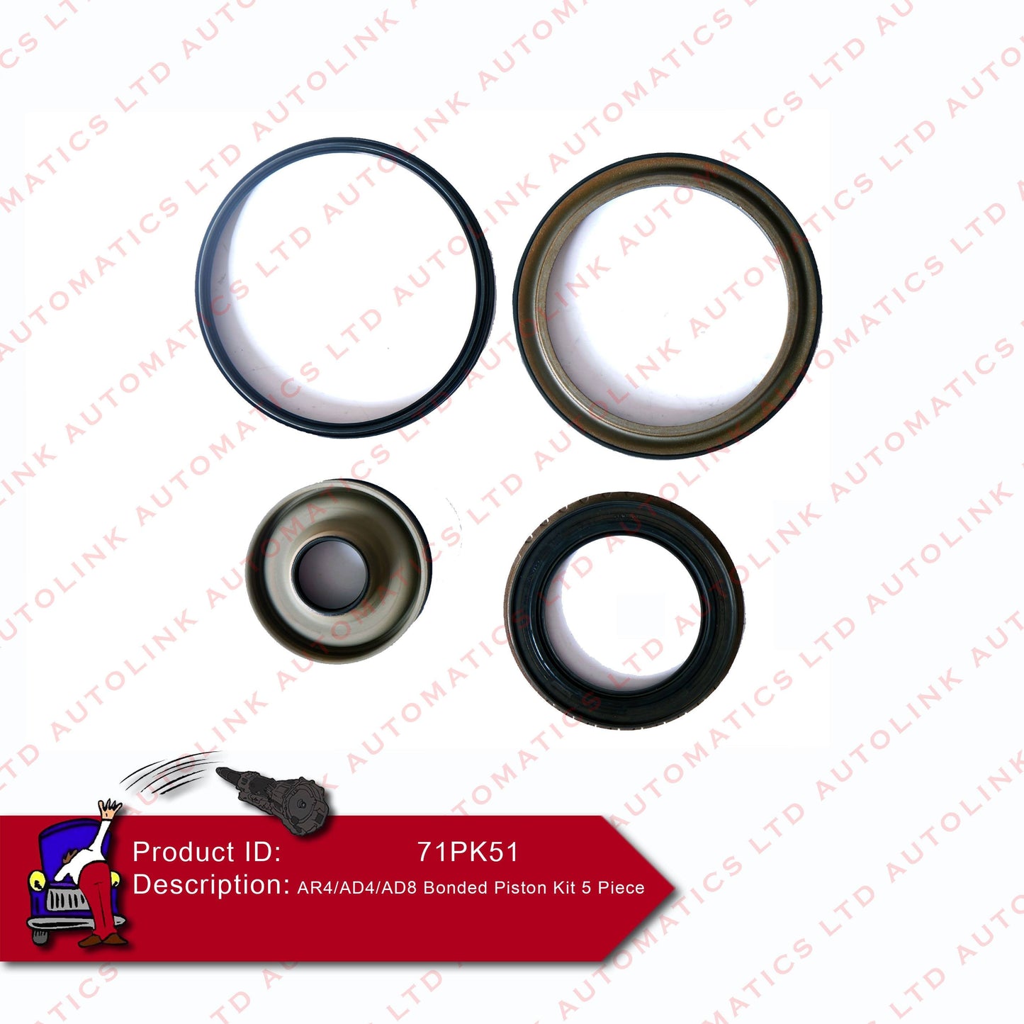 AR4/AD4/AD8 Bonded Piston Kit 5 Piece
