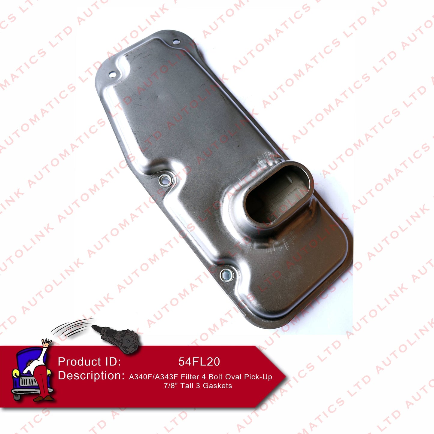 A340F/A343F Filter 4 Bolt Oval Pick-Up 7/8" Talll 3 Gaskets