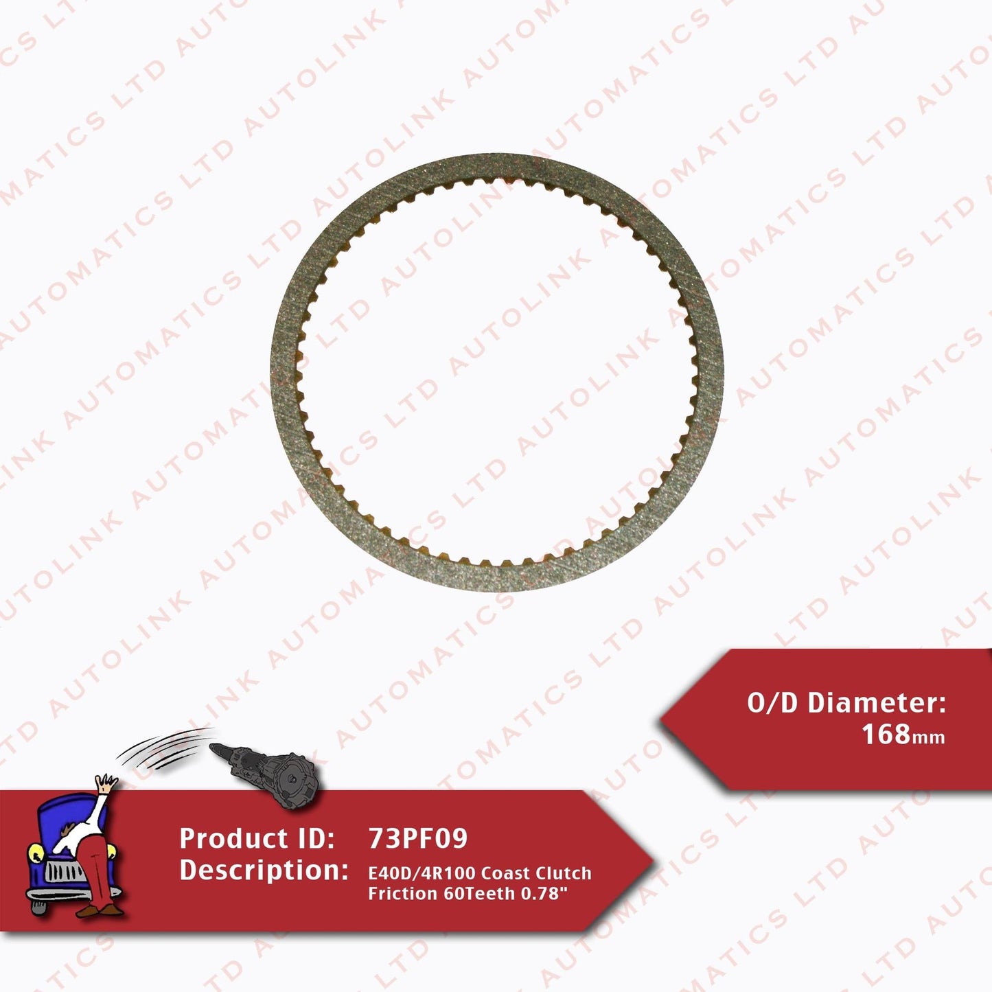 E40D/4R100 Coast Clutch Friction 60Teeth 0.78"