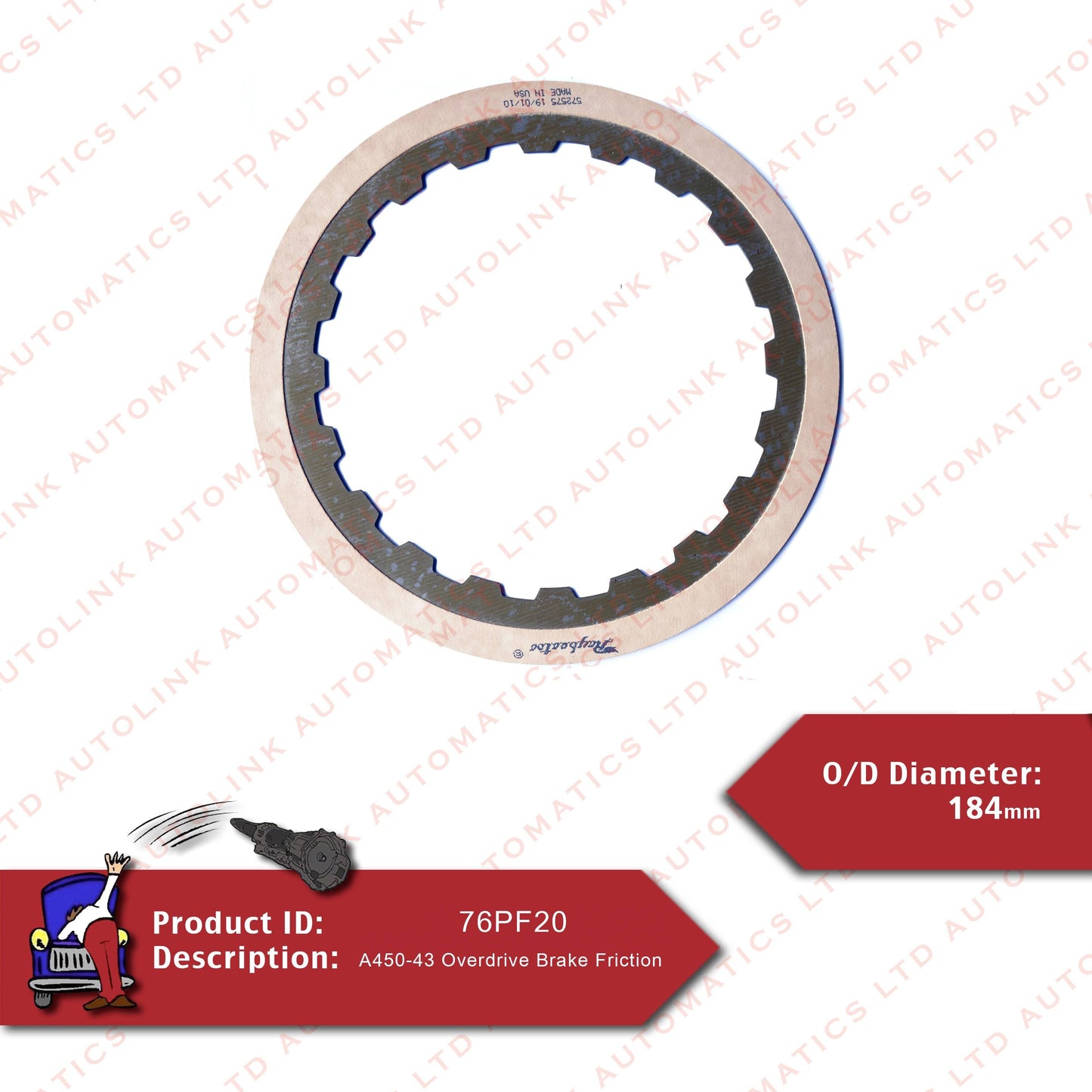 A450-43 Overdrive Brake Friction