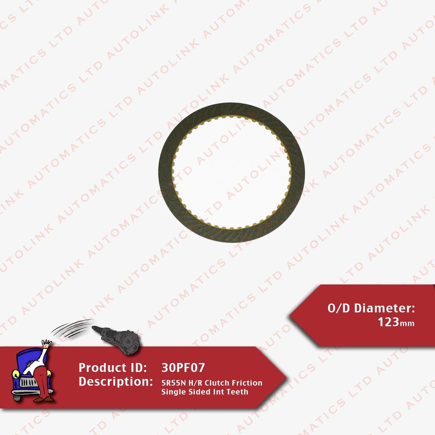 5R55N H/R Clutch Friction Single Sided Int Teeth