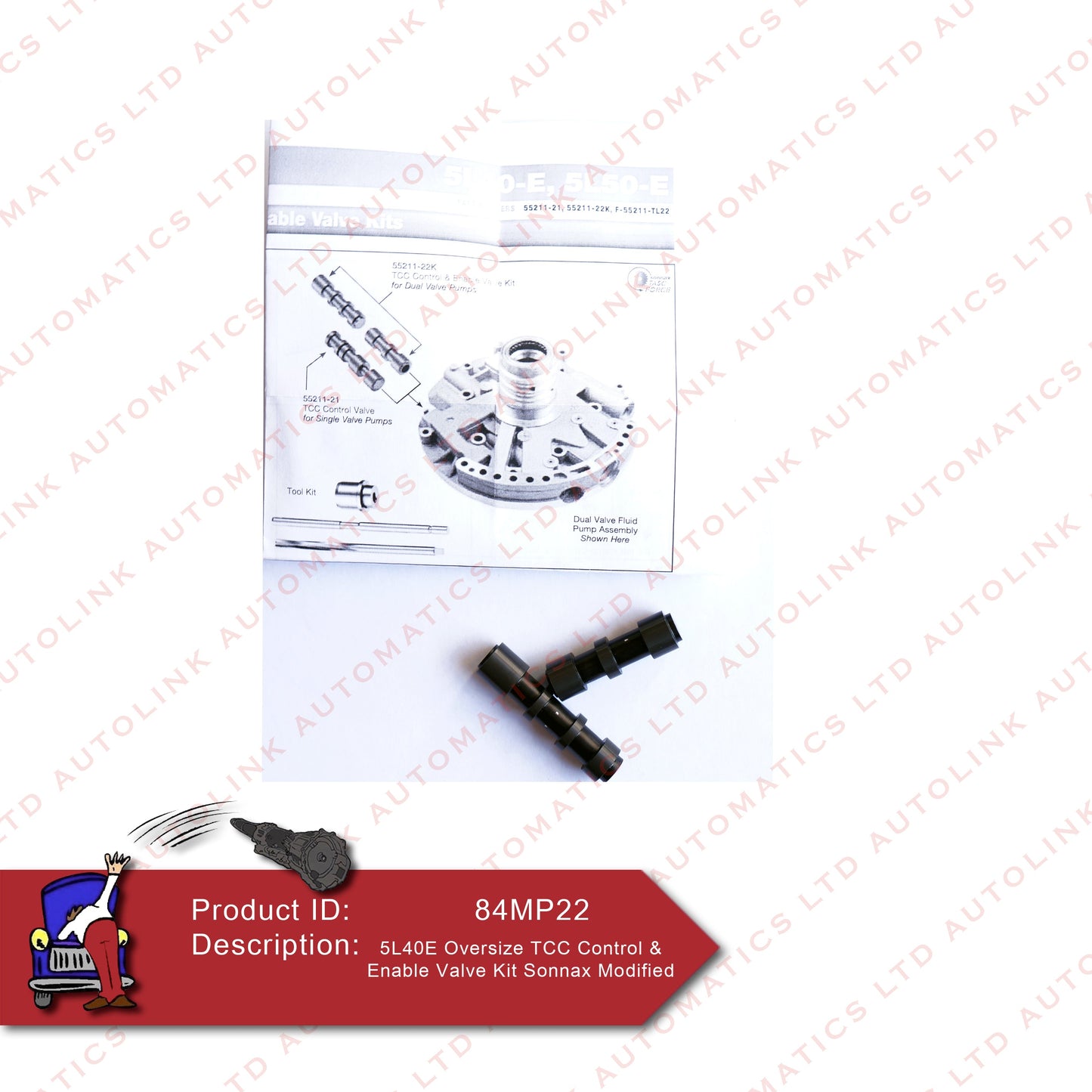 5L40E Oversize TCC Control & Enable Valve Kit Sonnax Modified