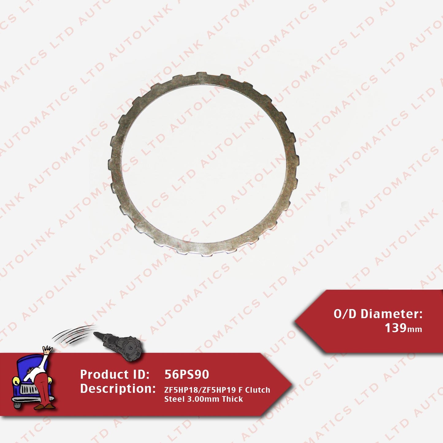 ZF5HP18/ZF5HP19 F Clutch Steel 3.00mm Thick