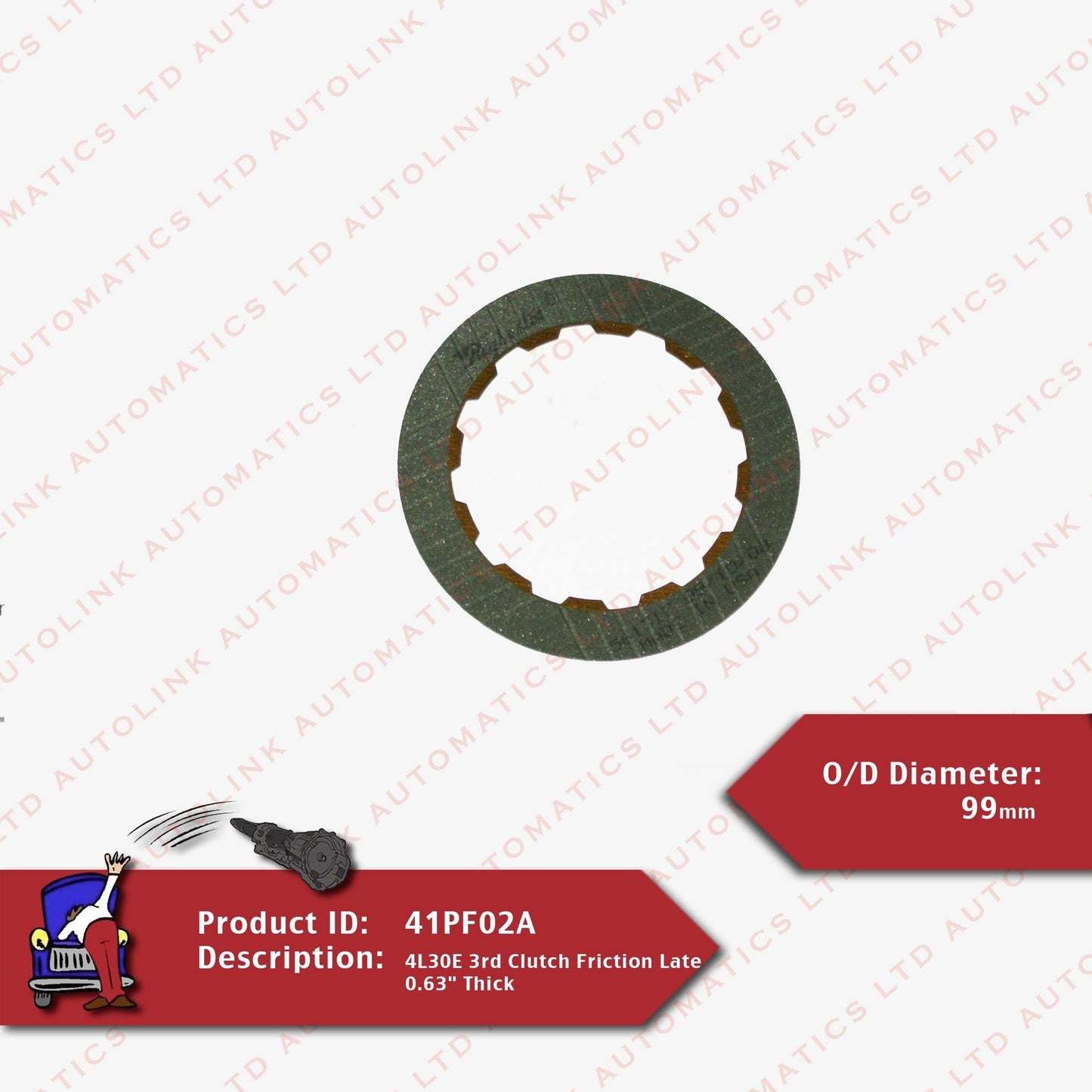 4L30E 3rd Clutch Friction Late 0.63" Thick