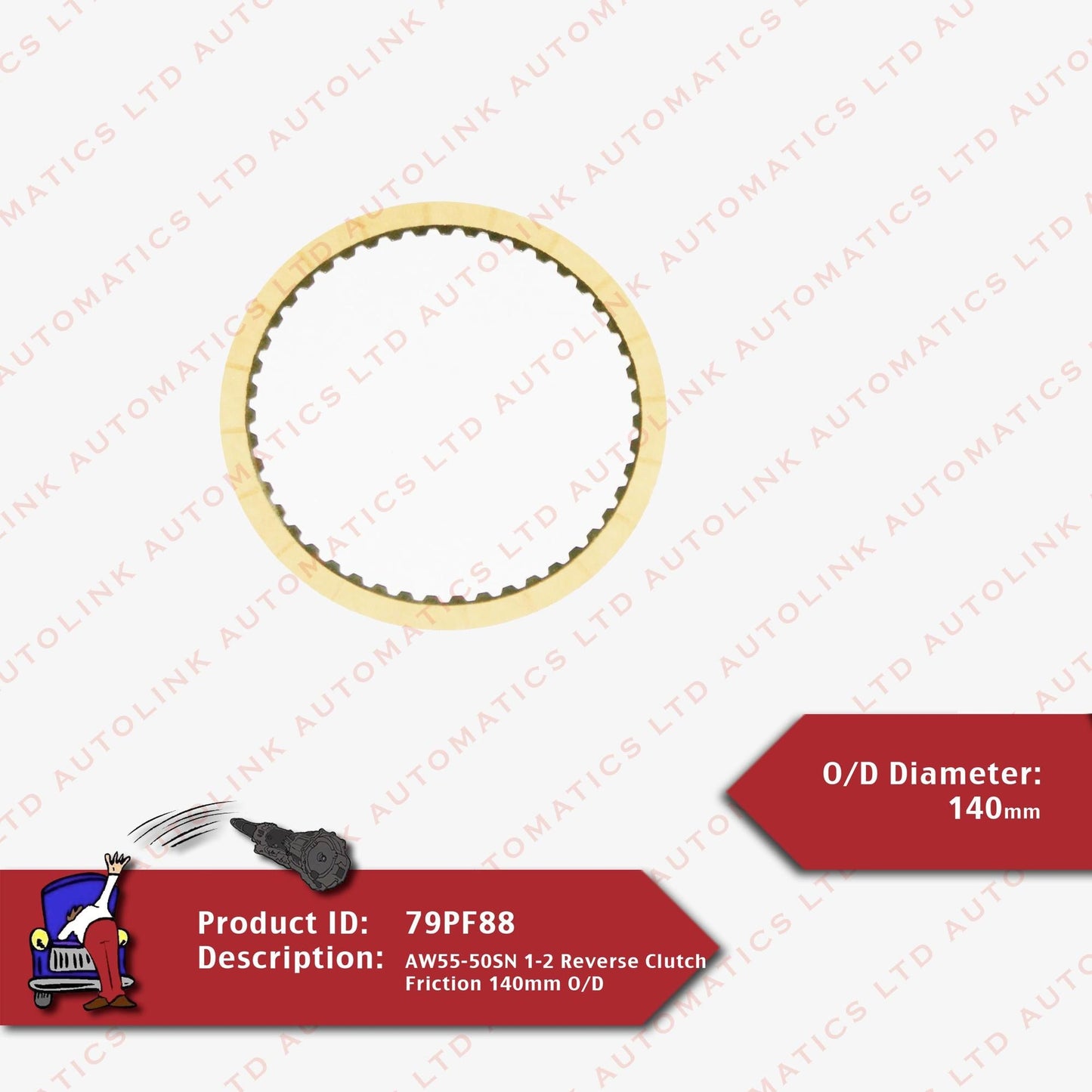 AW55-50SN 1-2 Reverse Clutch Friction 140mm O/D