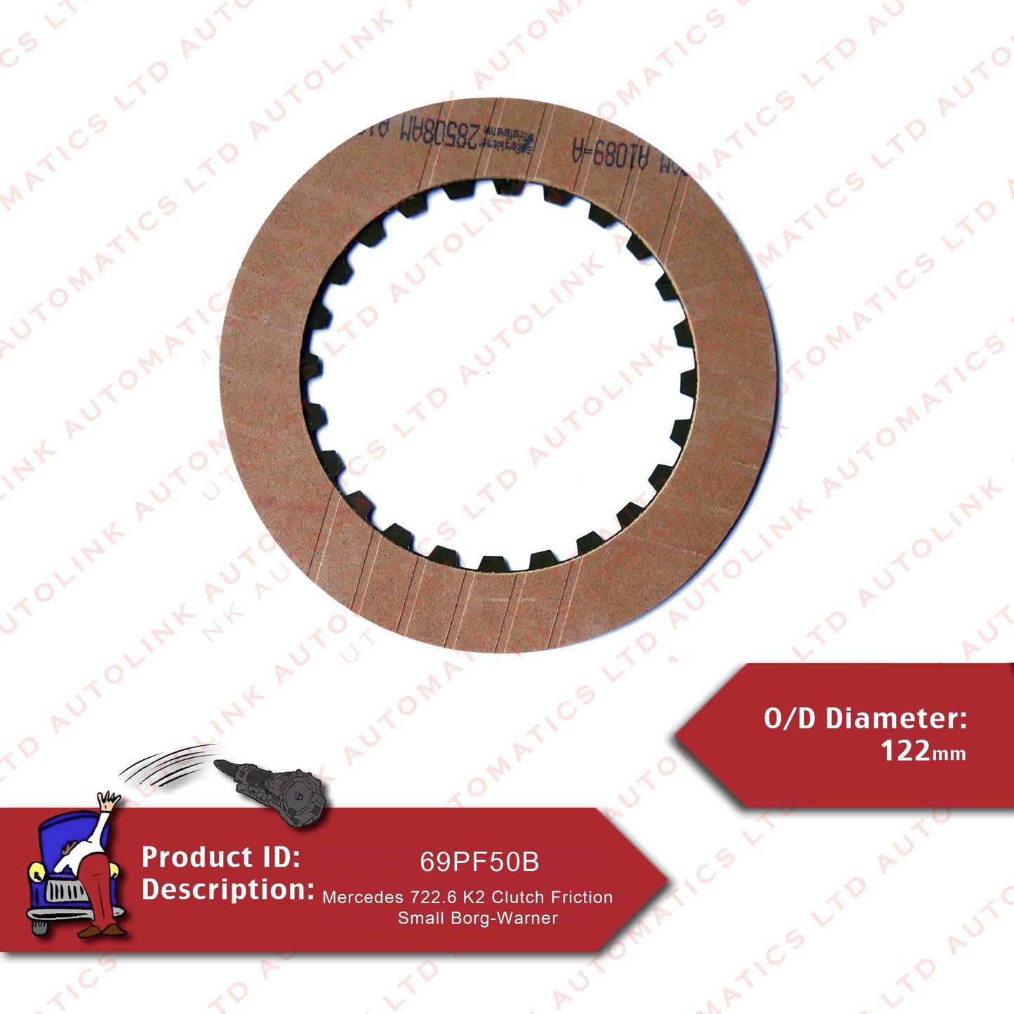 Mercedes 722.3 K2 Clutch Friction Small Borg-Warner