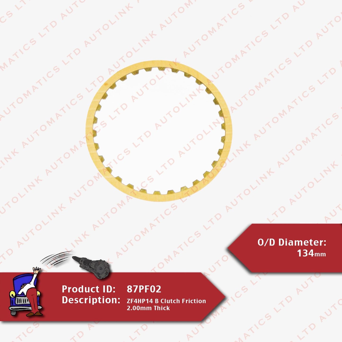 ZF4HP14 B Clutch Friction 2.00mm Thick