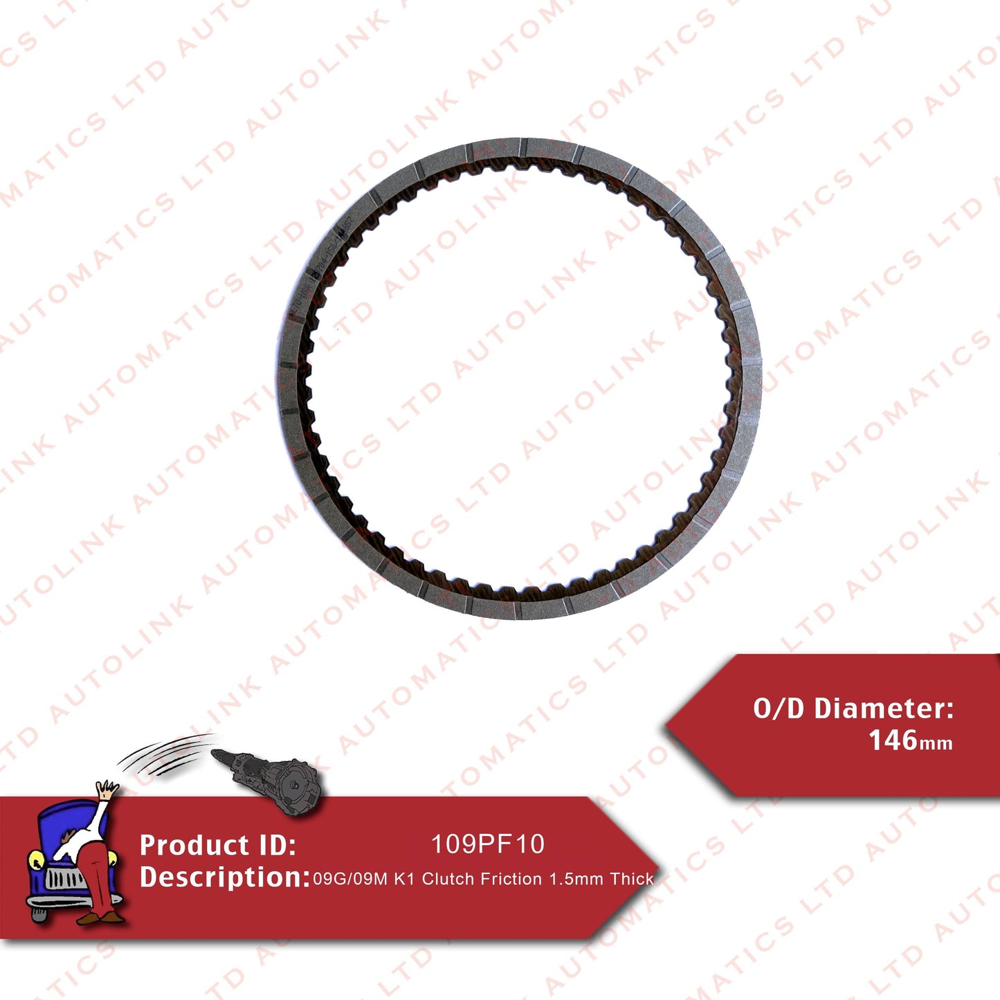 09G/09M K1 Clutch Friction 1.5mm Thick