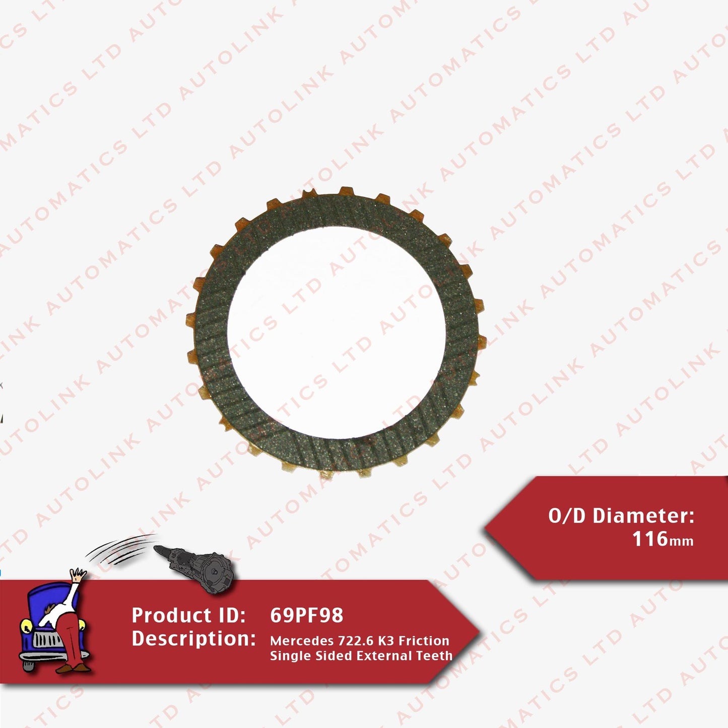 Mercedes 722.6 K3 Friction Single Sided External Teeth