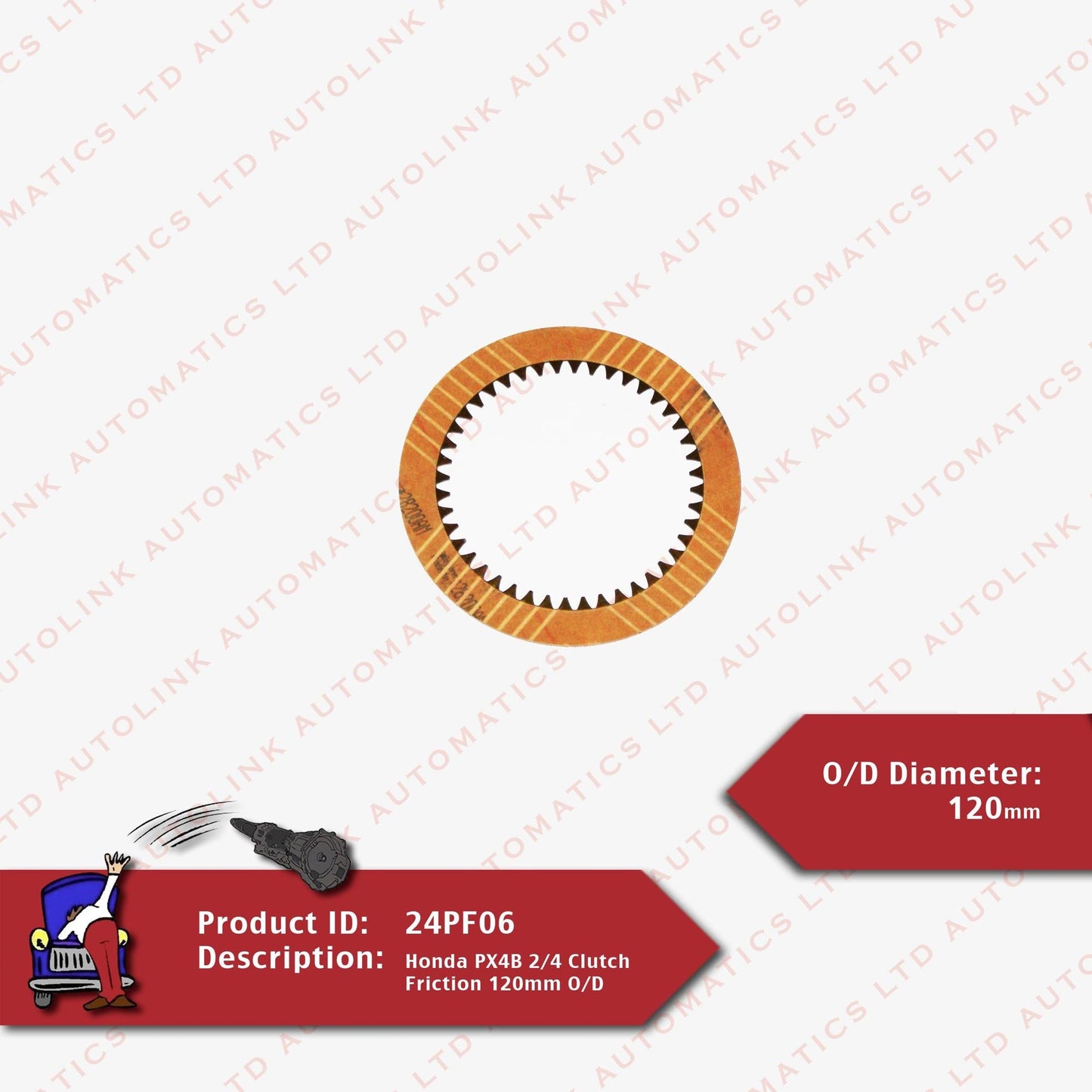 Honda PX4B 2/4 Clutch Friction 120mm O/D