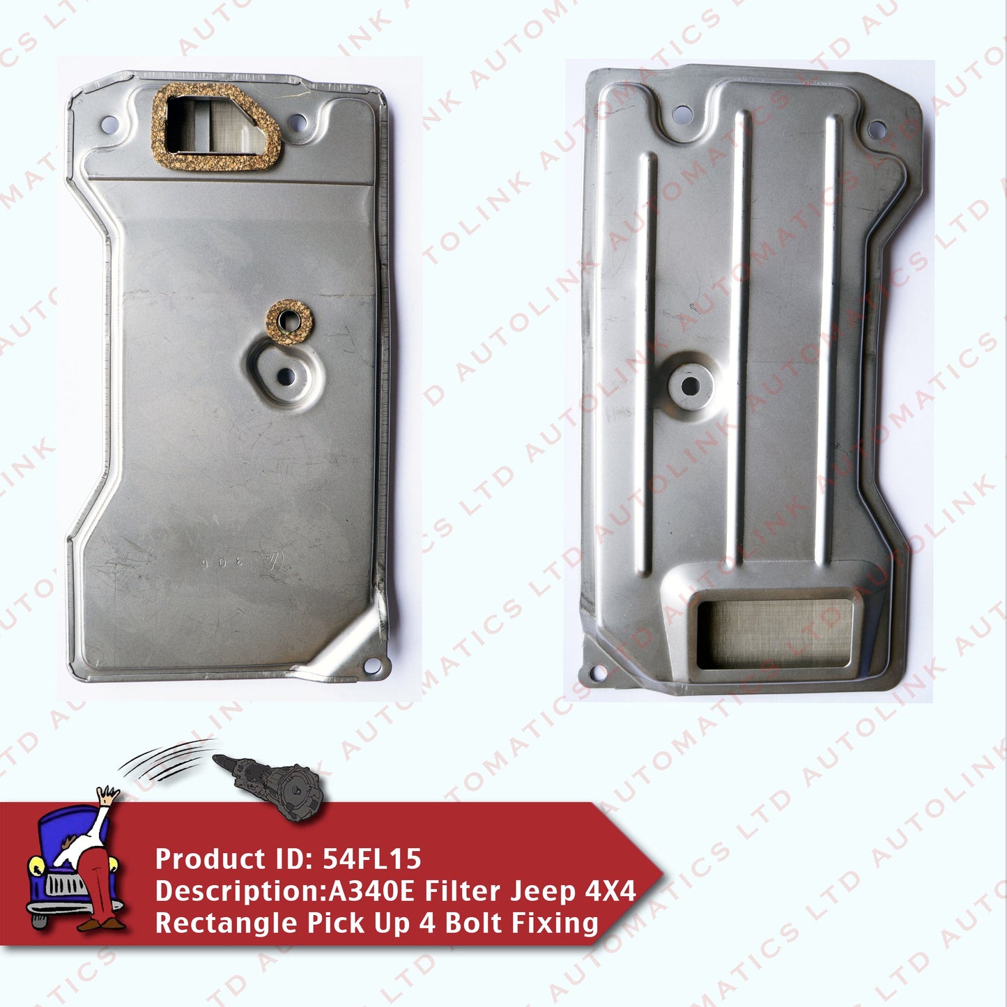 A340E Filter Jeep 4 X 4 Rectangle Pick Up 4 Bolt Fixing