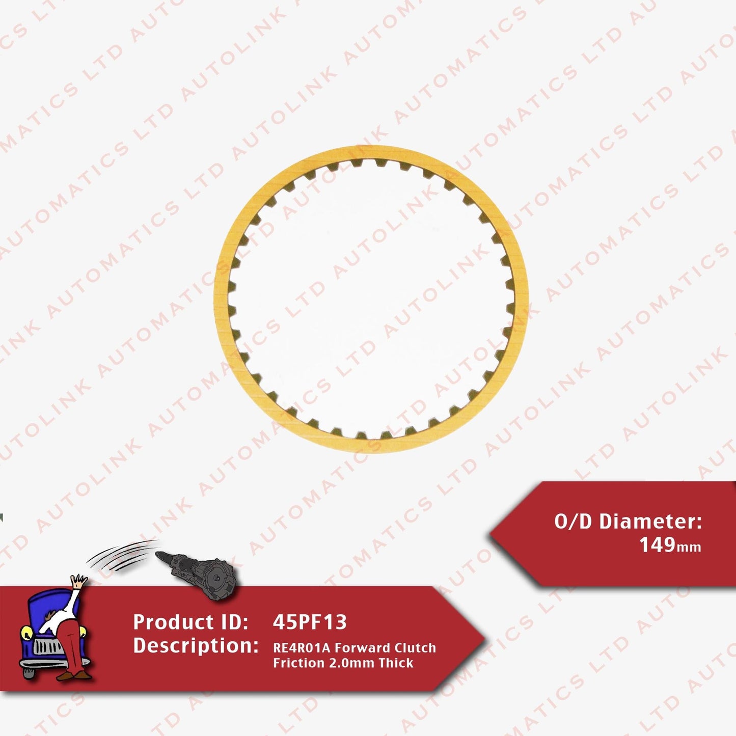 RE4R01A Forward Clutch Friction 2.0mm Thick