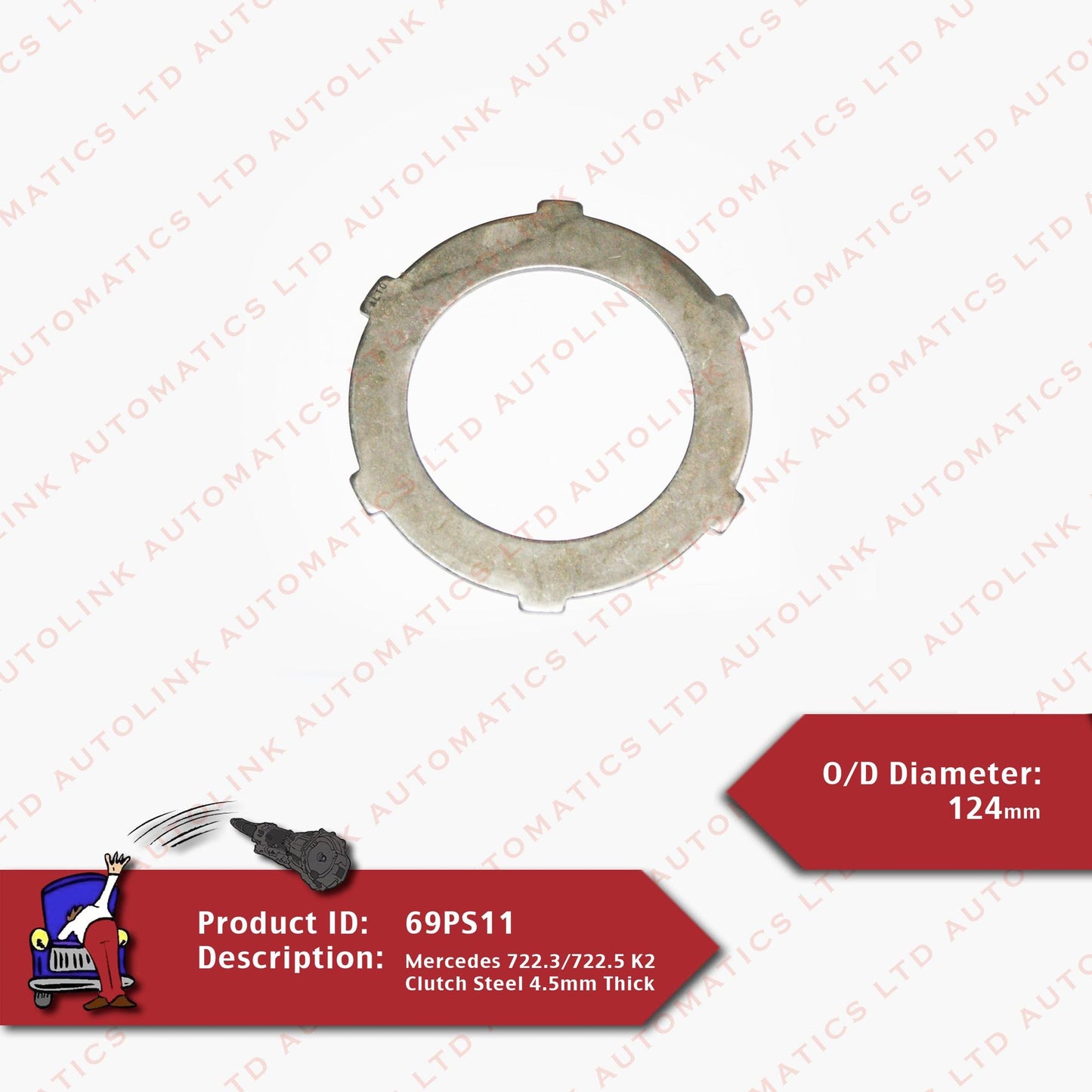 Mercedes 722.3/722.5 K2 Clutch Steel 4.5mm Thick