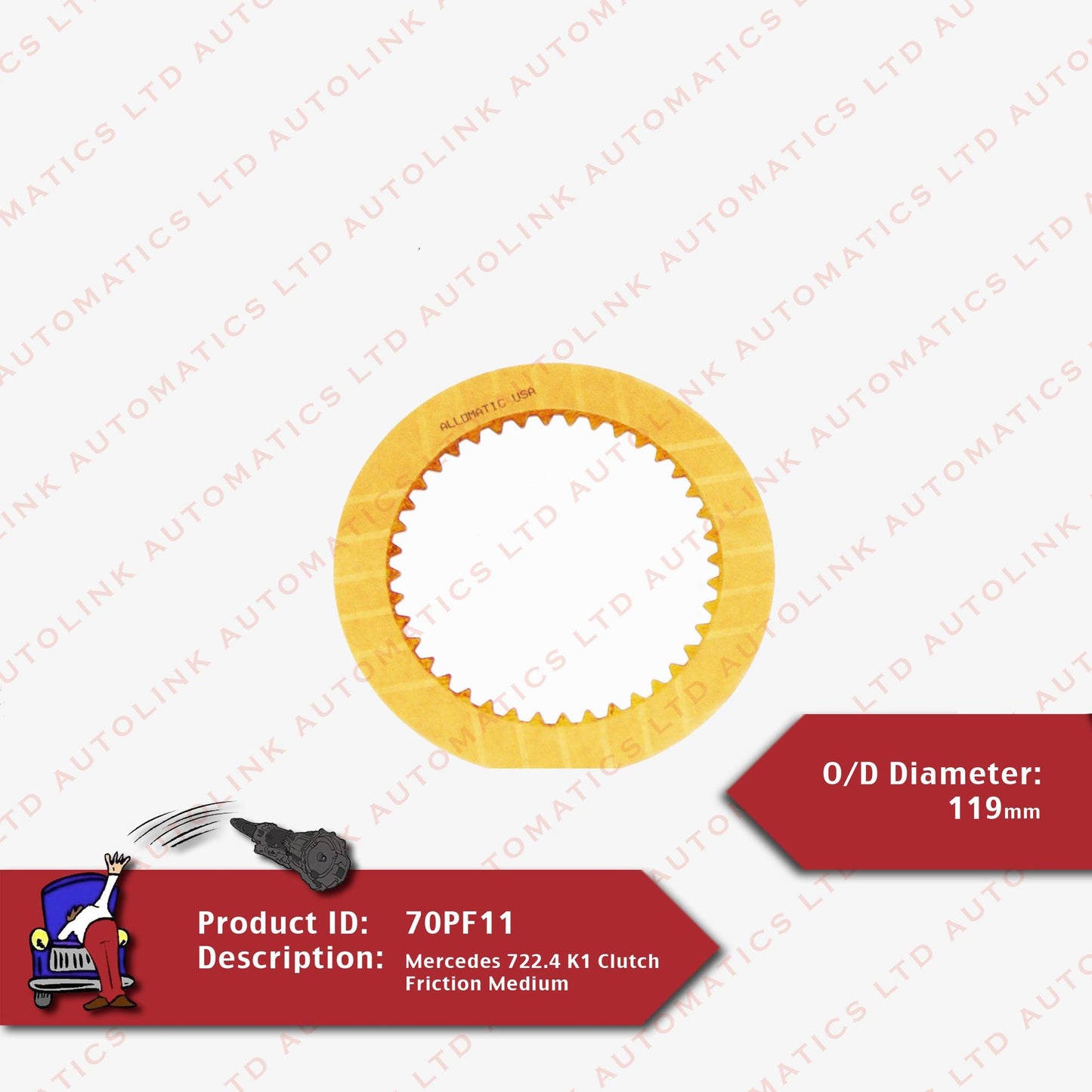 Mercedes 722.4 K1 Clutch Friction Medium