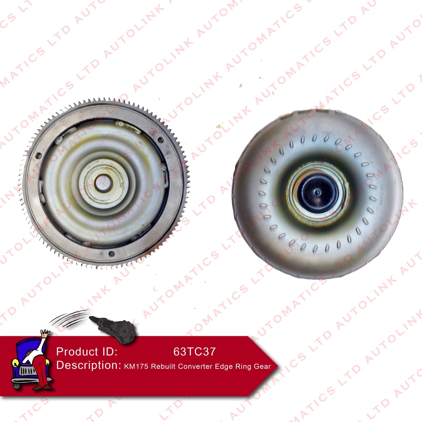 KM175 Rebuilt Converter Edge Ring Gear