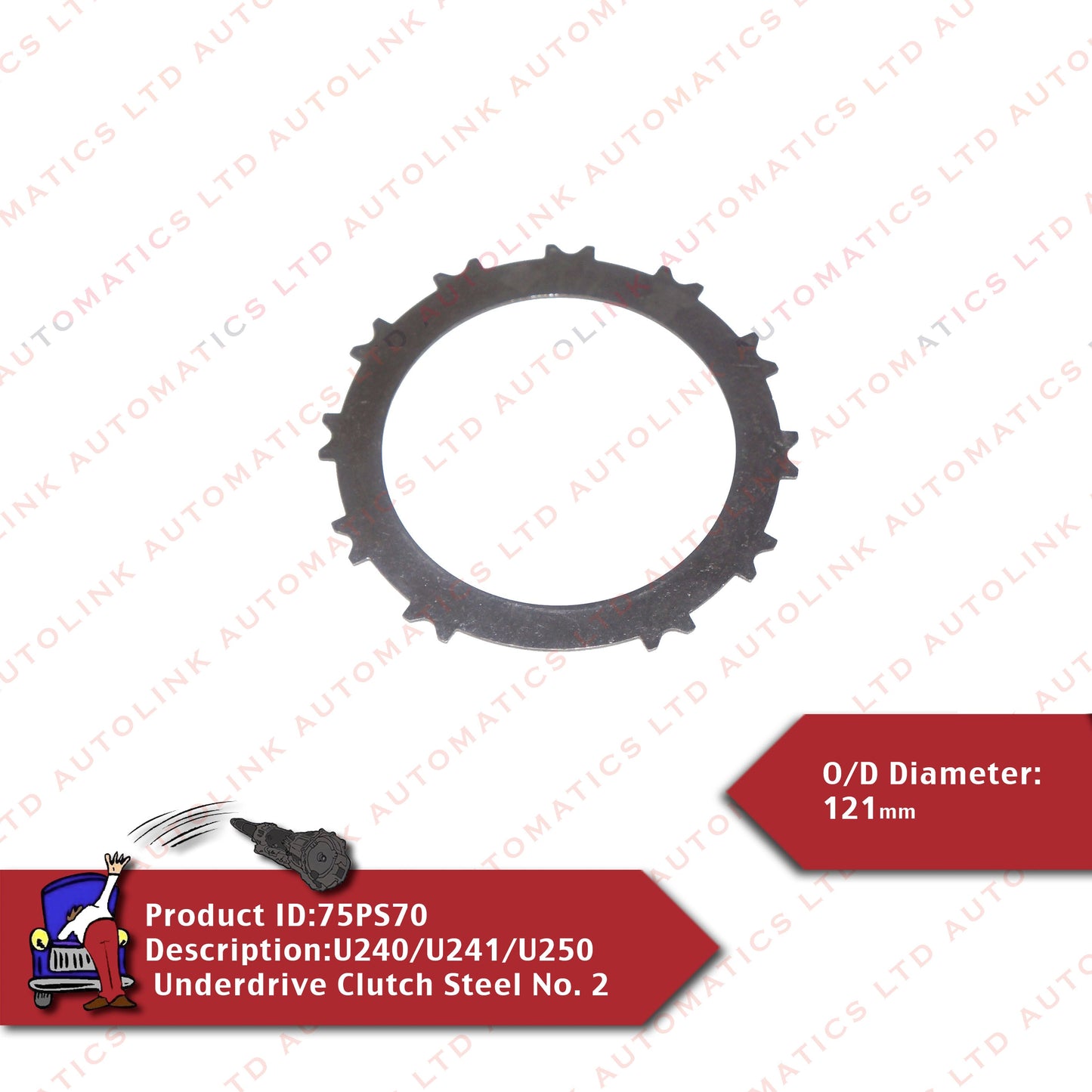 U240/U241/U250 Underdrive Clutch Steel No. 2