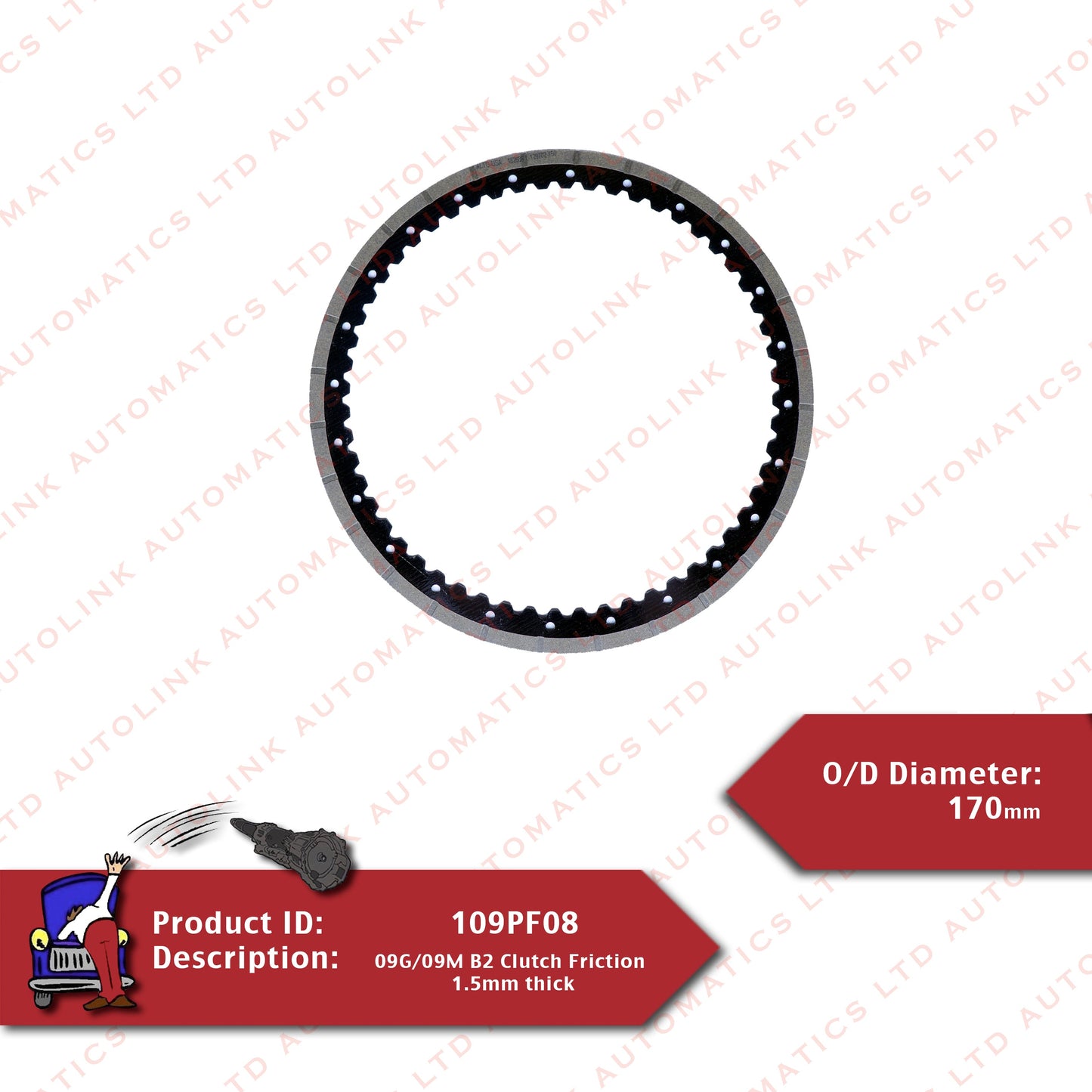 09G/09M B2 Clutch Friction 1.5mm Thick