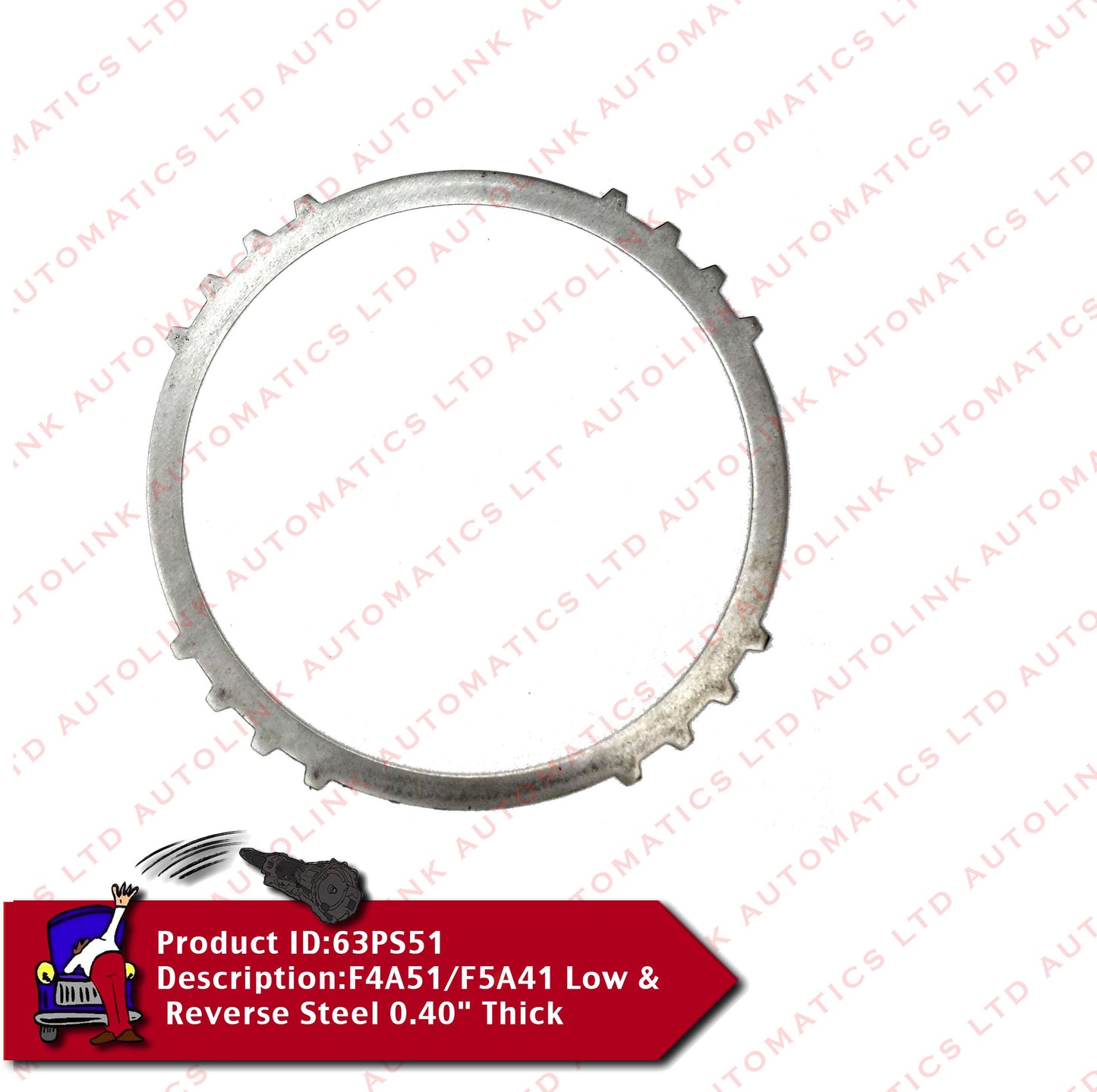 F4A51/F5A41 Low & Reverse Steel 0.40" Thick
