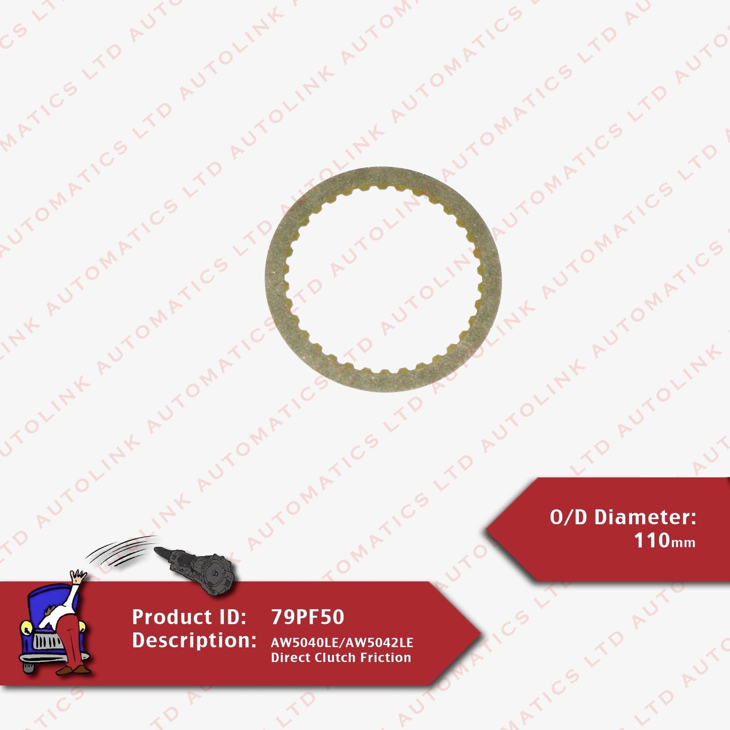 AW5040LE/AW5042LE Direct Clutch Friction 110mm O/D