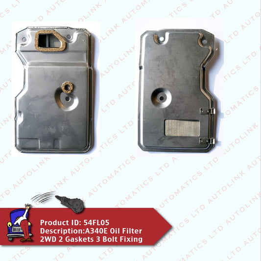 A340E Oil Filter 2WD 2 Gaskets 3 Bolt Fixing