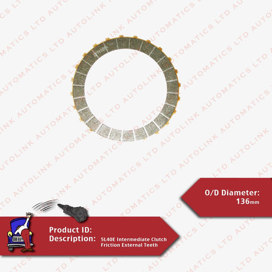 5L40E Intermediate Clutch Friction External Teeth