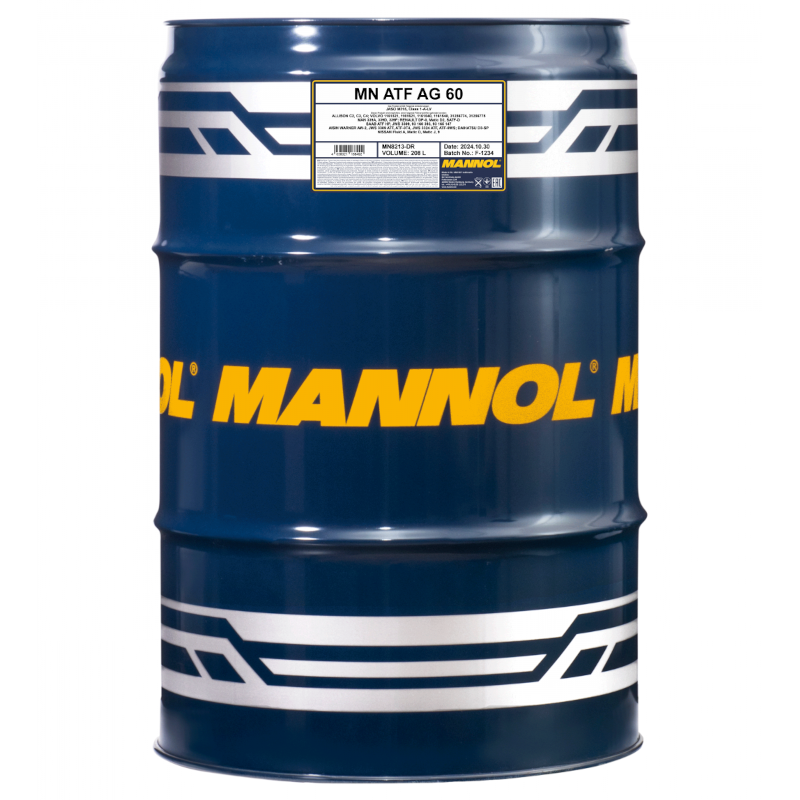 AG60 Transmission Fluid Fully Synthetic 8 Speed 208 Ltres