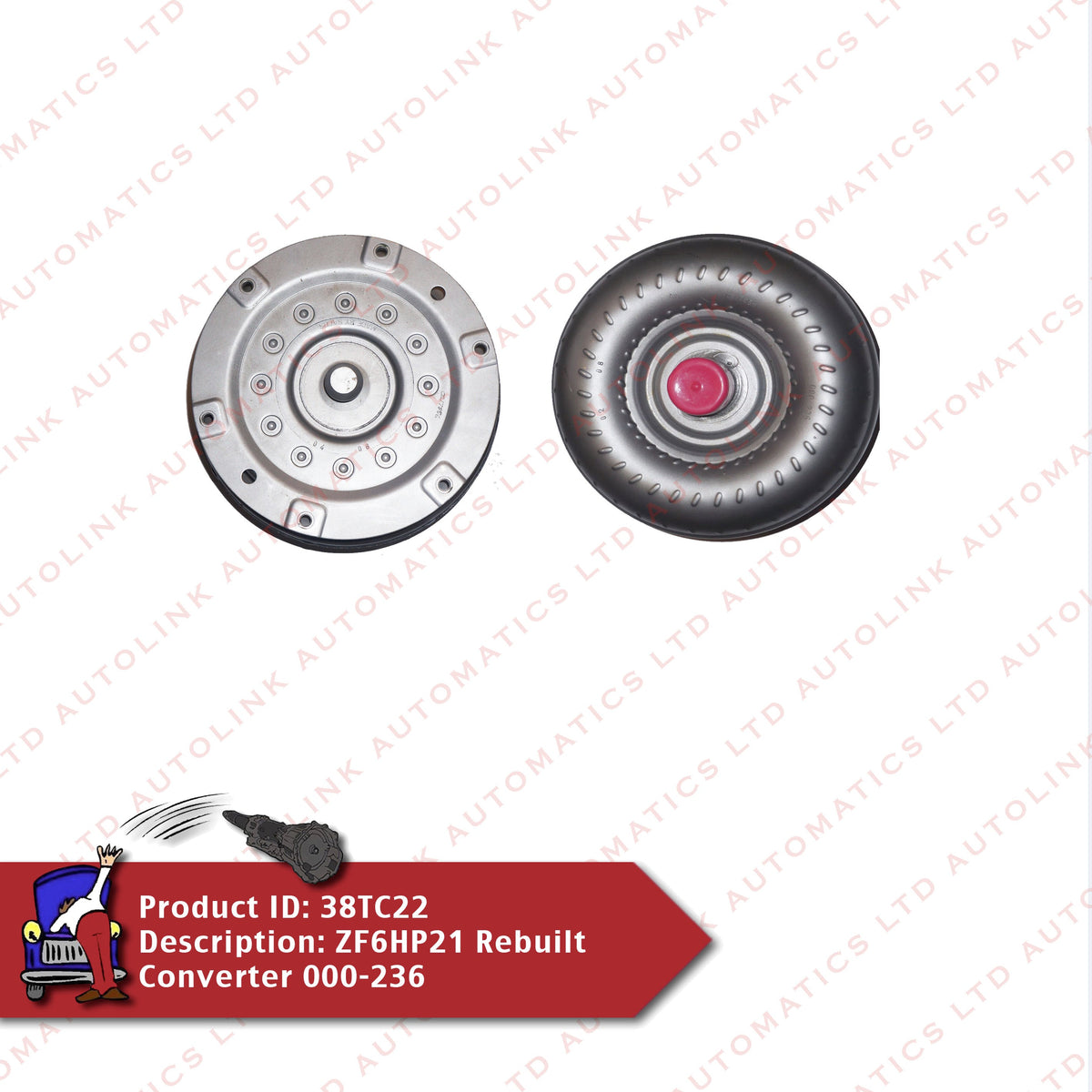 ZF6HP21 Rebuilt Converter 000-226 short peg