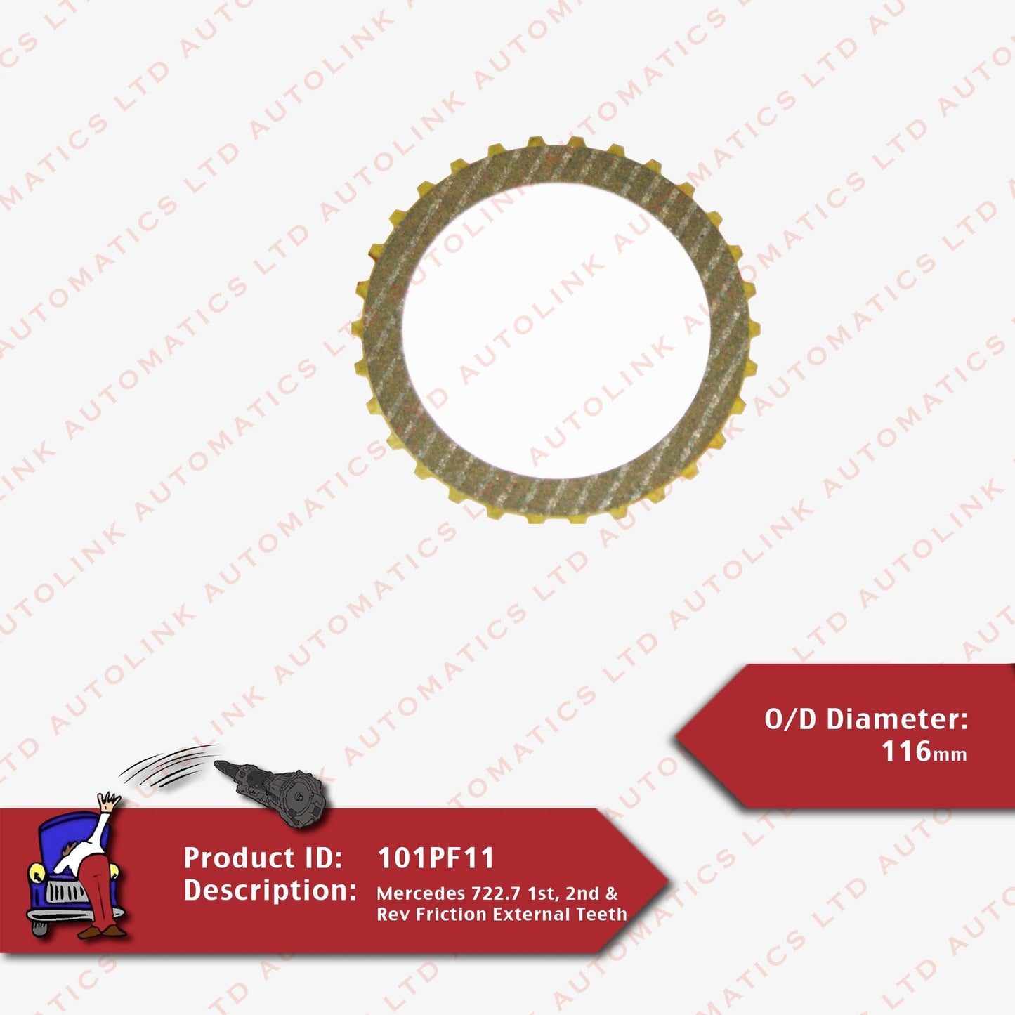 Mercedes 722.7 1st, 2nd & Rev Friction External Teeth