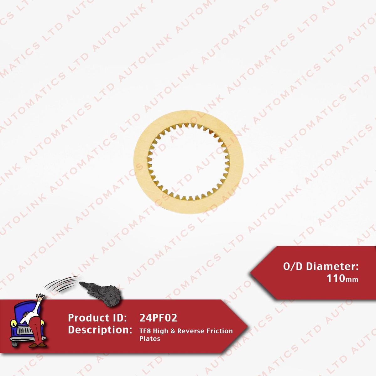 Honda 4 Speed 110mm O/D friction Plate