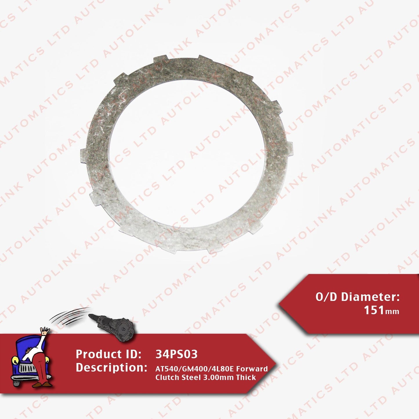 AT540/GM400/4L80E Forward Clutch Steel 3.00mm Thick