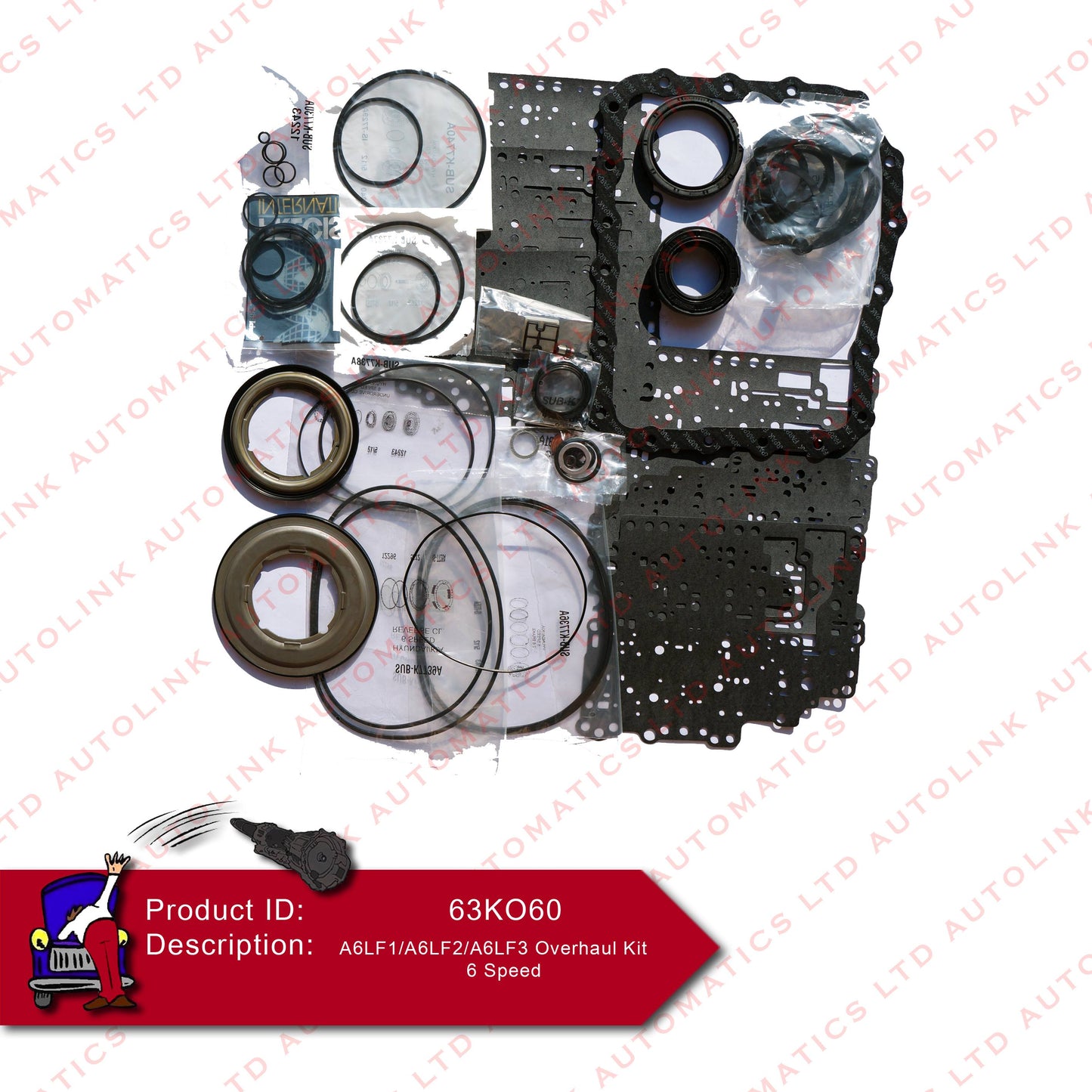 A6LF1/A6LF2/A6LF3 Overhaul Kit 6 Speed
TRANSTEC WITHOUT MOULDED PISTONS