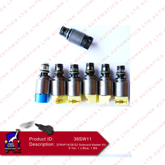 ZF6HP19/26/32 Solenoid Master Kit 5 Yel, 1 x Blue 1 x Blk
