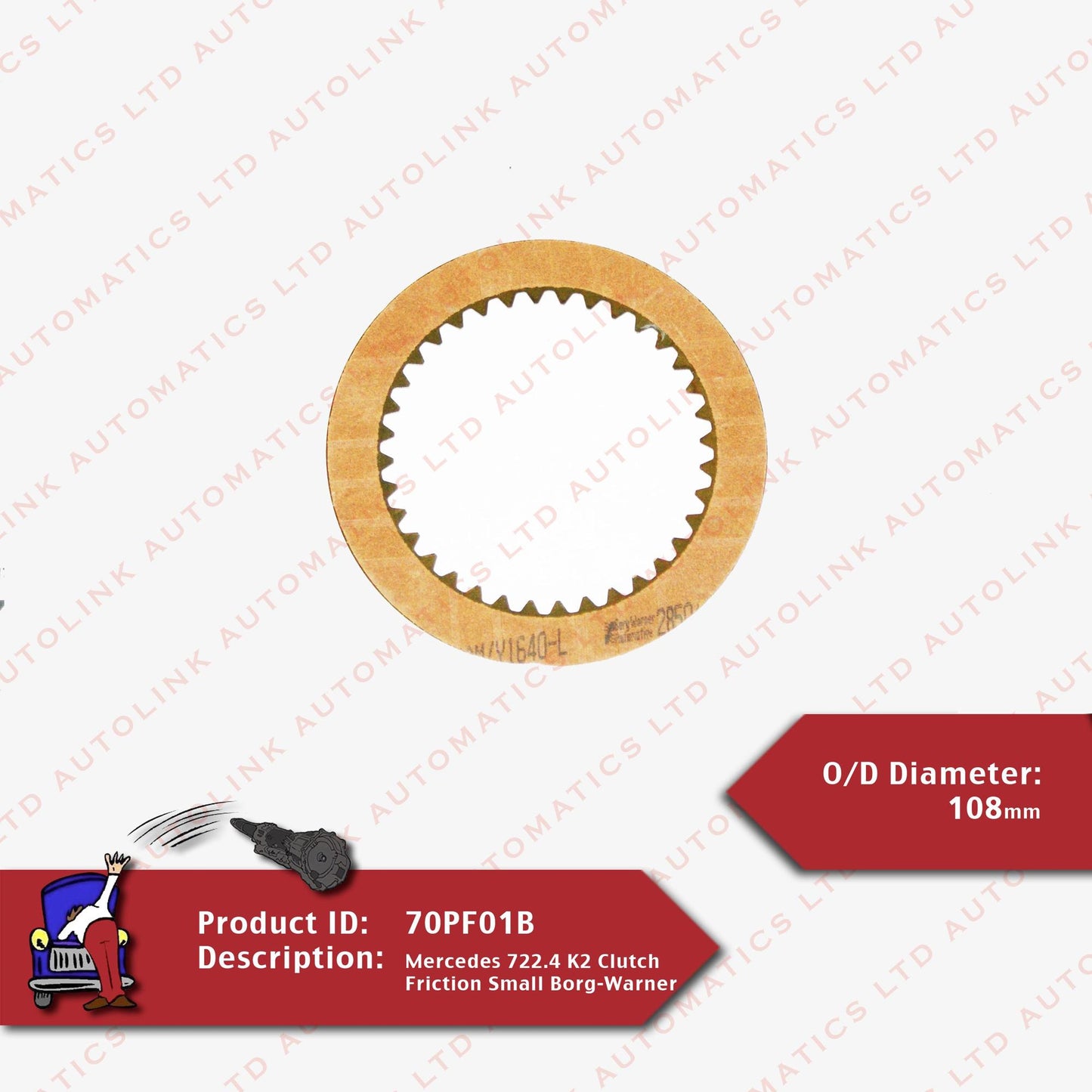 Mercedes 722.4 K2 Clutch Friction Small Borg-Warner