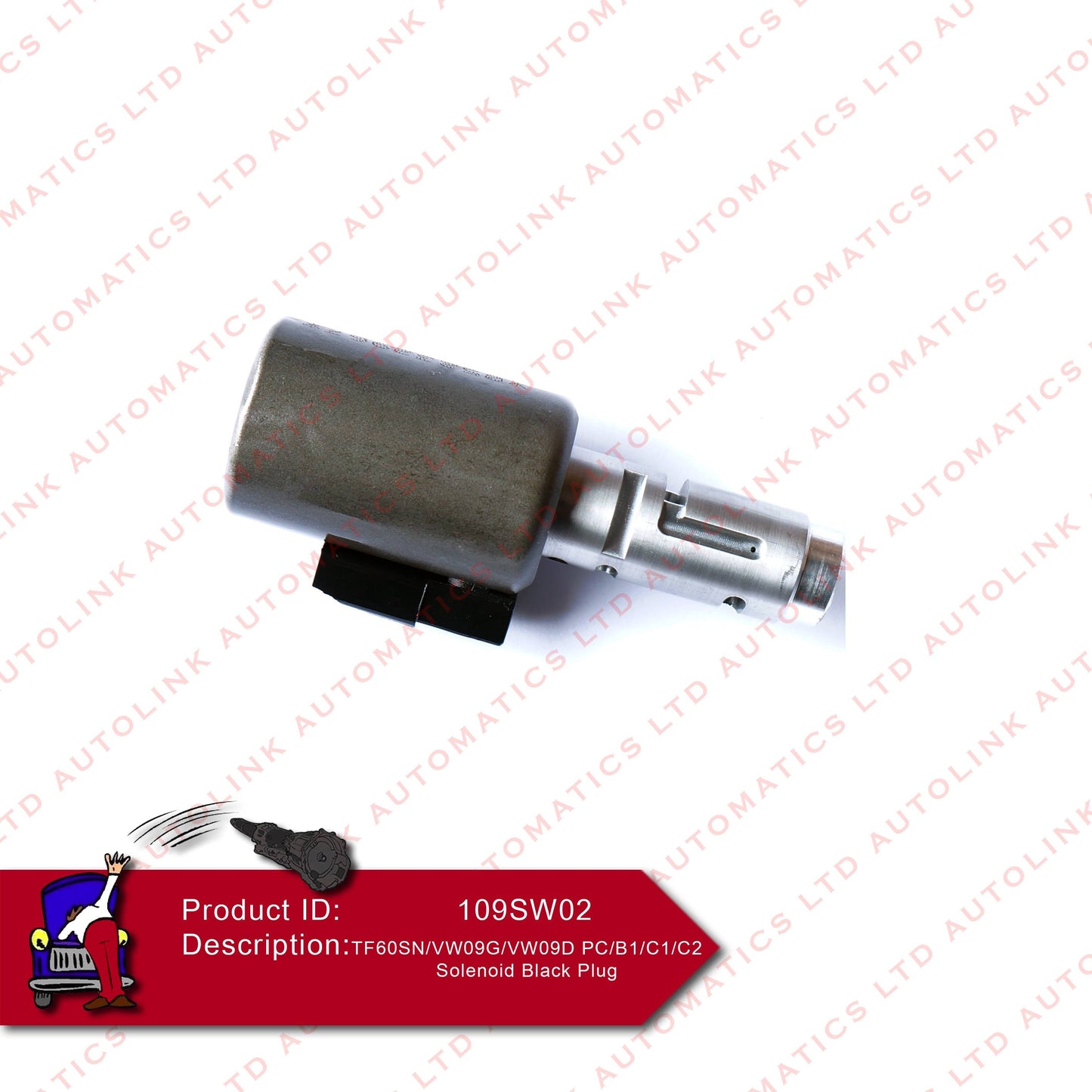 TF60SN/VW09G/VW09D EPC/B1/C1/C2 Solenoid Black Plug
