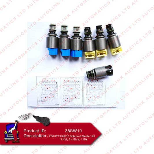 ZF6HP19/26/32 Solenoid Master Kit 3 Yel, 3 x Blue, 1 Blk