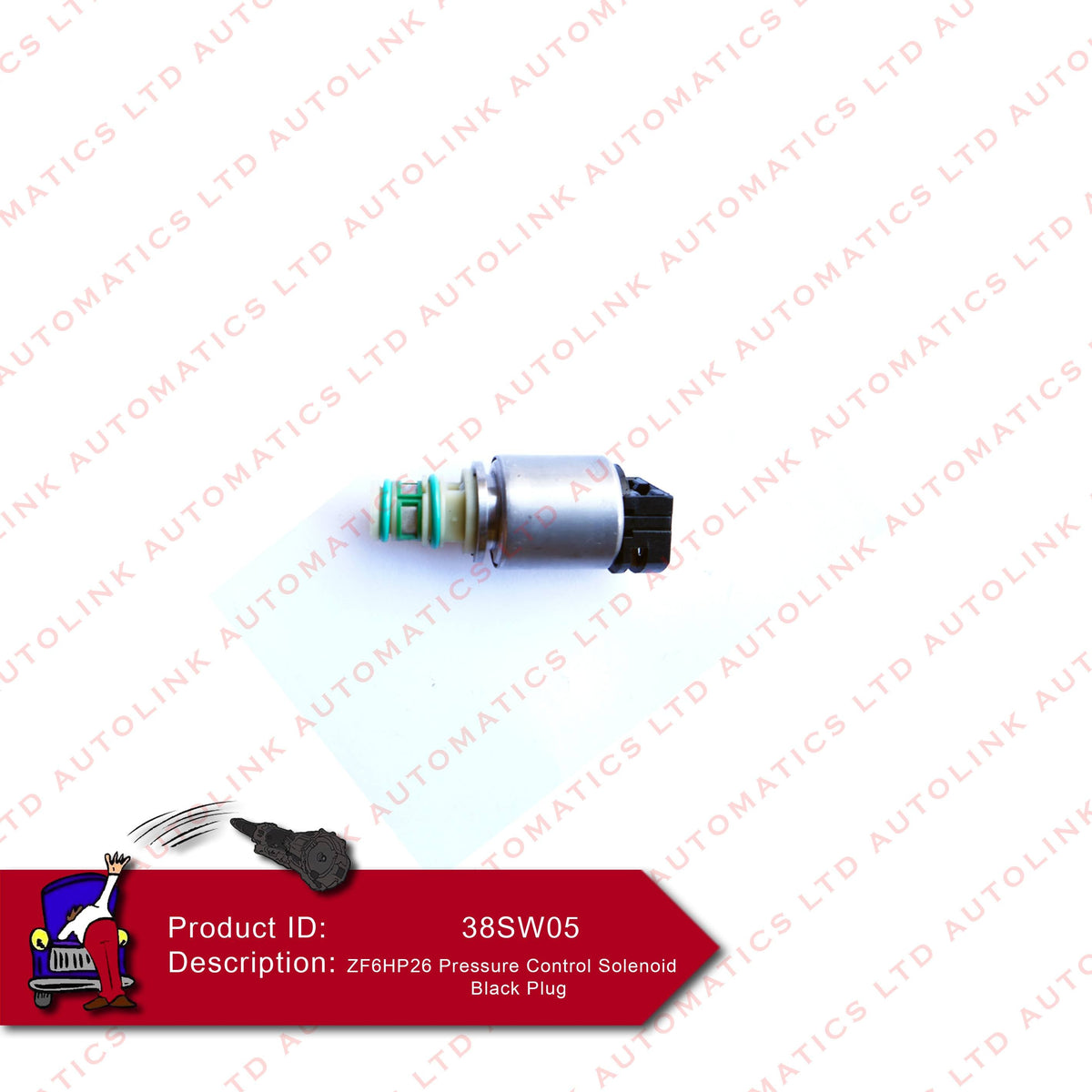 ZF6HP26 Pressure Control Solenoid Black Plug