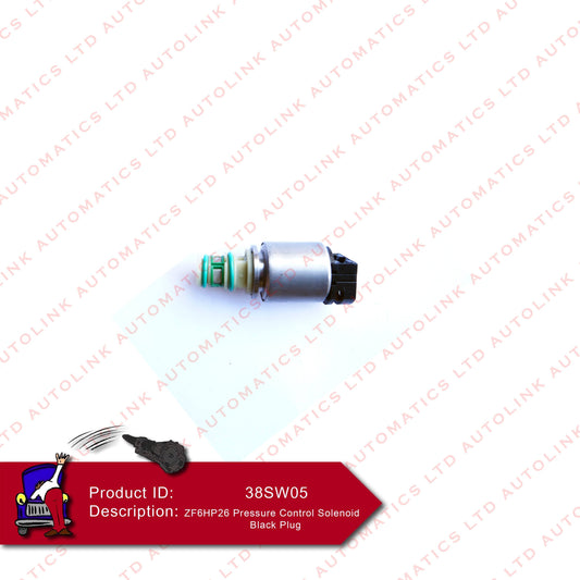 ZF6HP26 Pressure Control Solenoid Black Plug