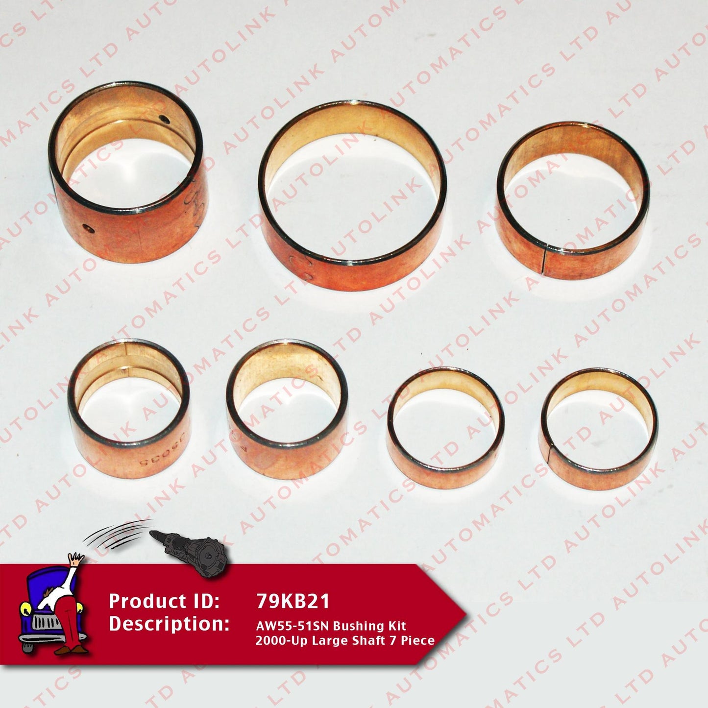 AW55-51SN Bushing Kit 2000-Up Large Shaft 7 Peice