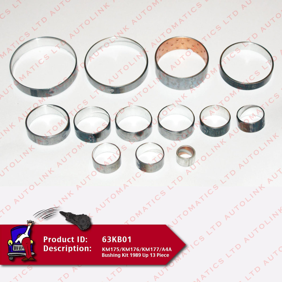 KM175/KM176/KM177/A4A Bushing Kit 1989 Up 13 Piece