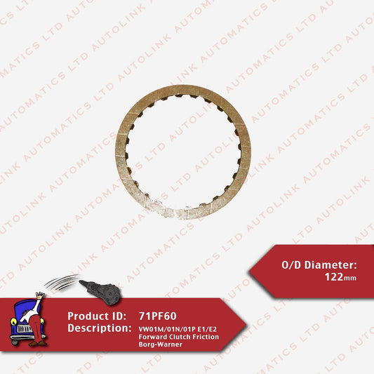 VW01M/01N/01P E1/E2 Forward Clutch Friction Borg-Warner